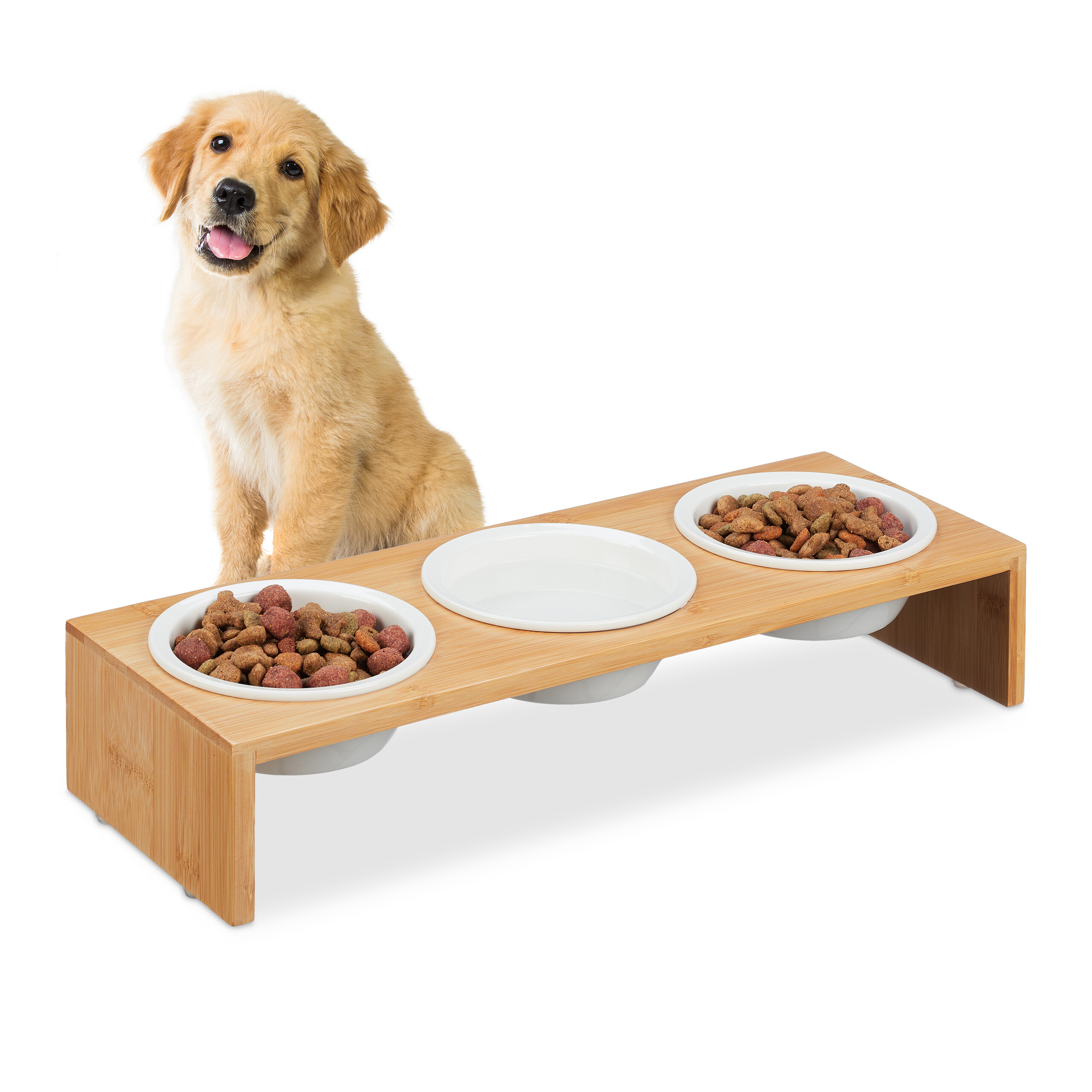 Futterstation hund Hundebar mit Npfen Futterstnder fr Hunde rutschfest |  eBay