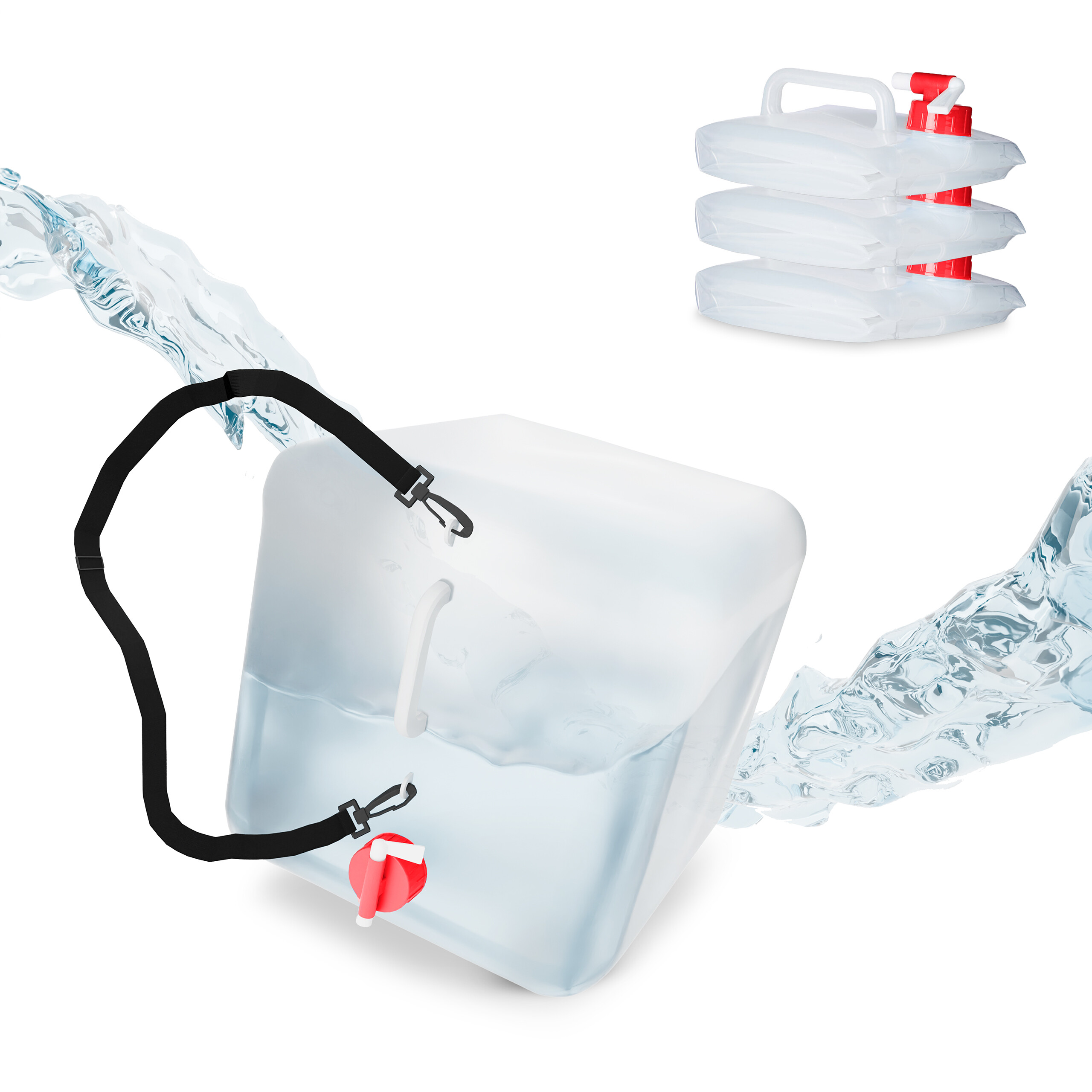 Faltbarer Wasserkanister 20l Wassertank Faltkanister 4er Set Trinkwasserkanister
