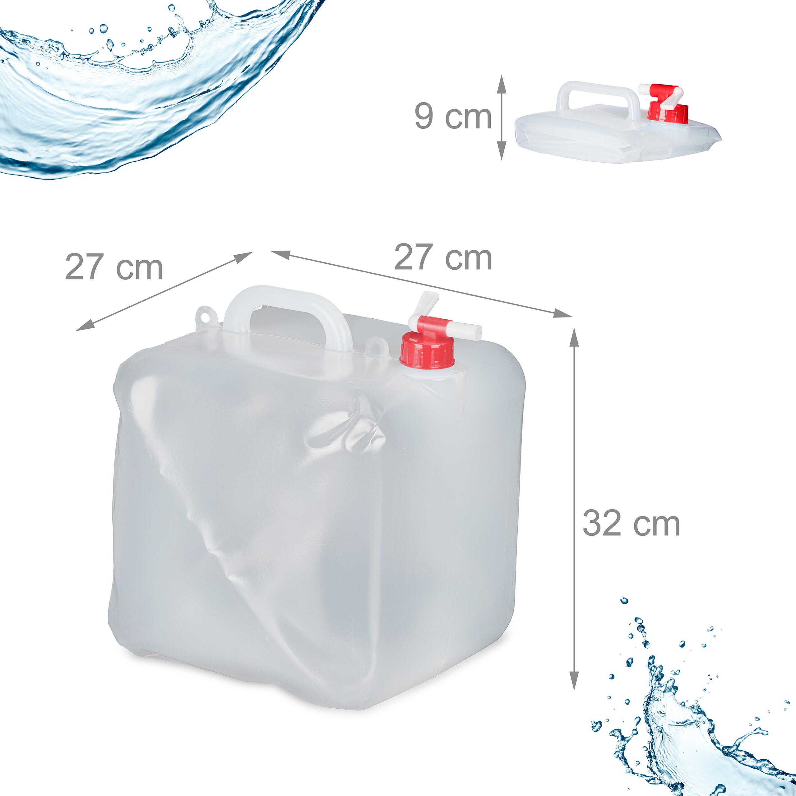 Faltbarer Wasserkanister 20l Wassertank Faltkanister 4er Set Trinkwasserkanister
