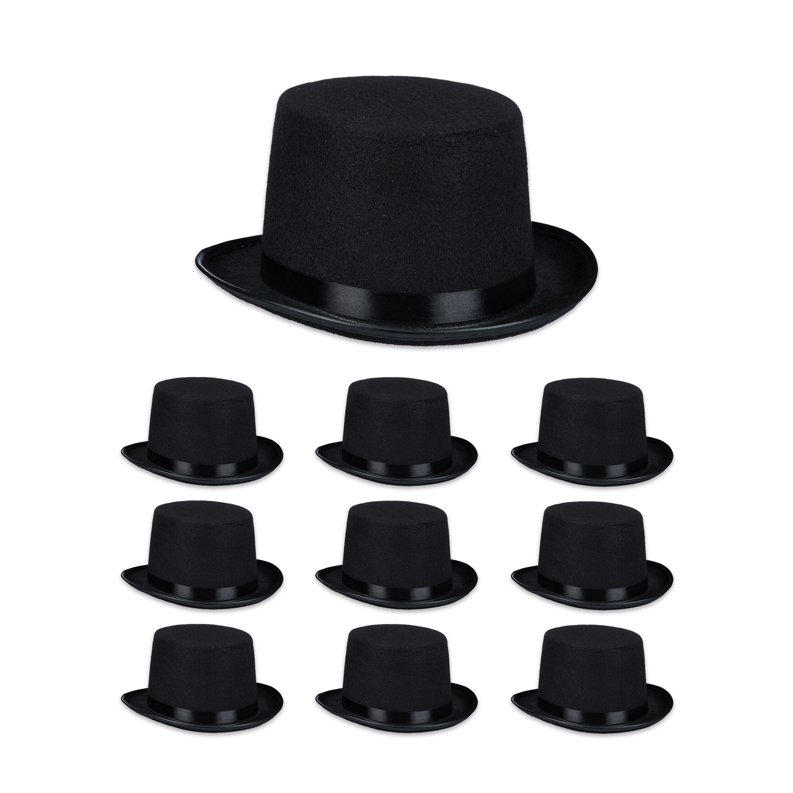 Cilindro cappello Tuba elegante 10 Poliestere Cappello a