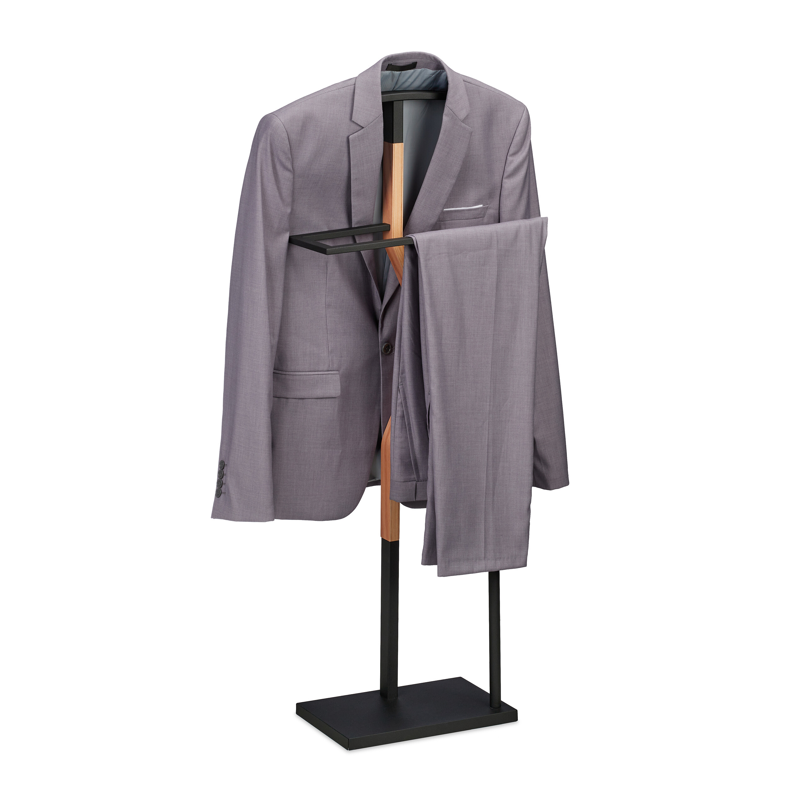 Herrendiener Kleiderbutler Stummer Diener Herrenständer modern schwarz robust