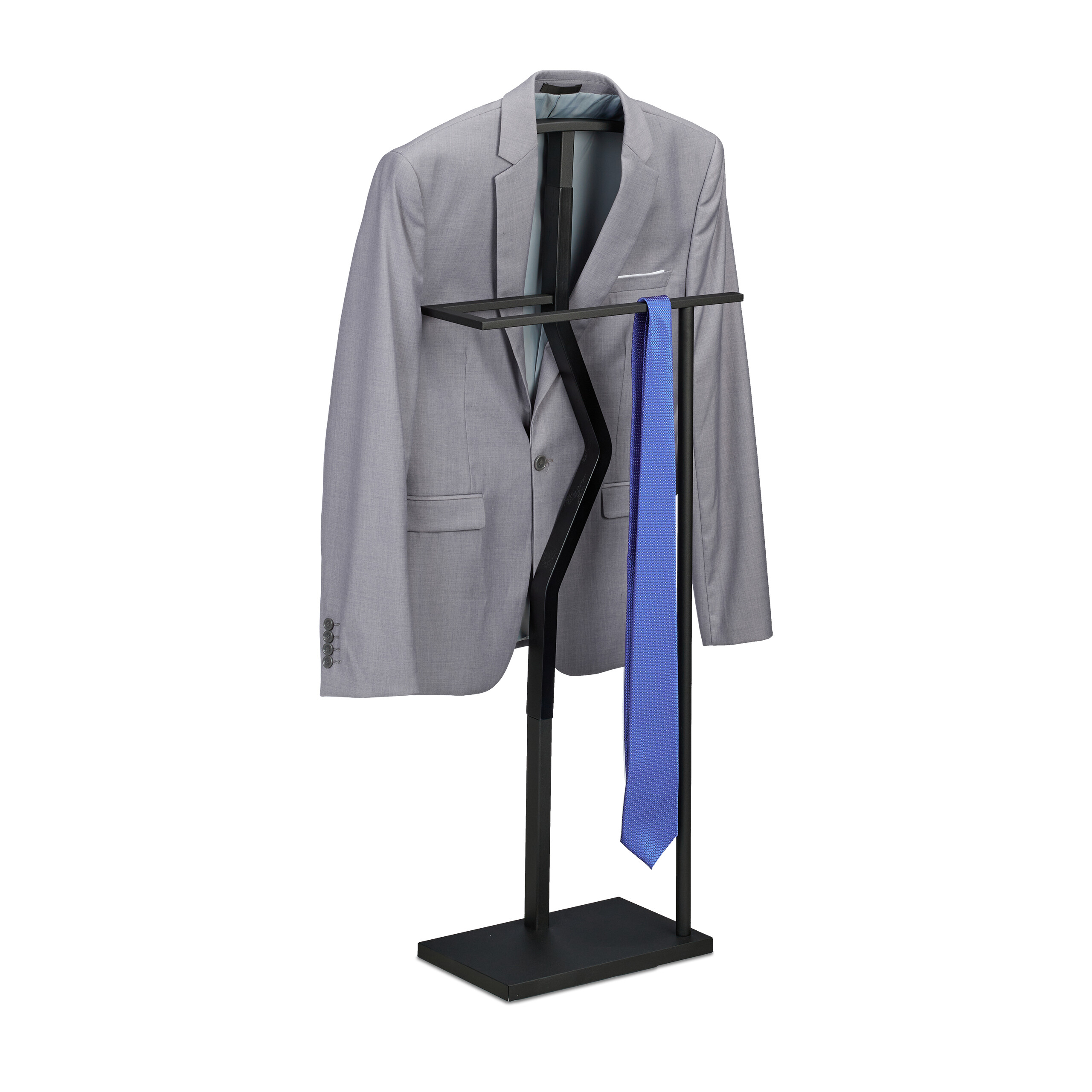 Herrendiener Kleiderbutler Stummer Diener Herrenständer modern schwarz 8 kg
