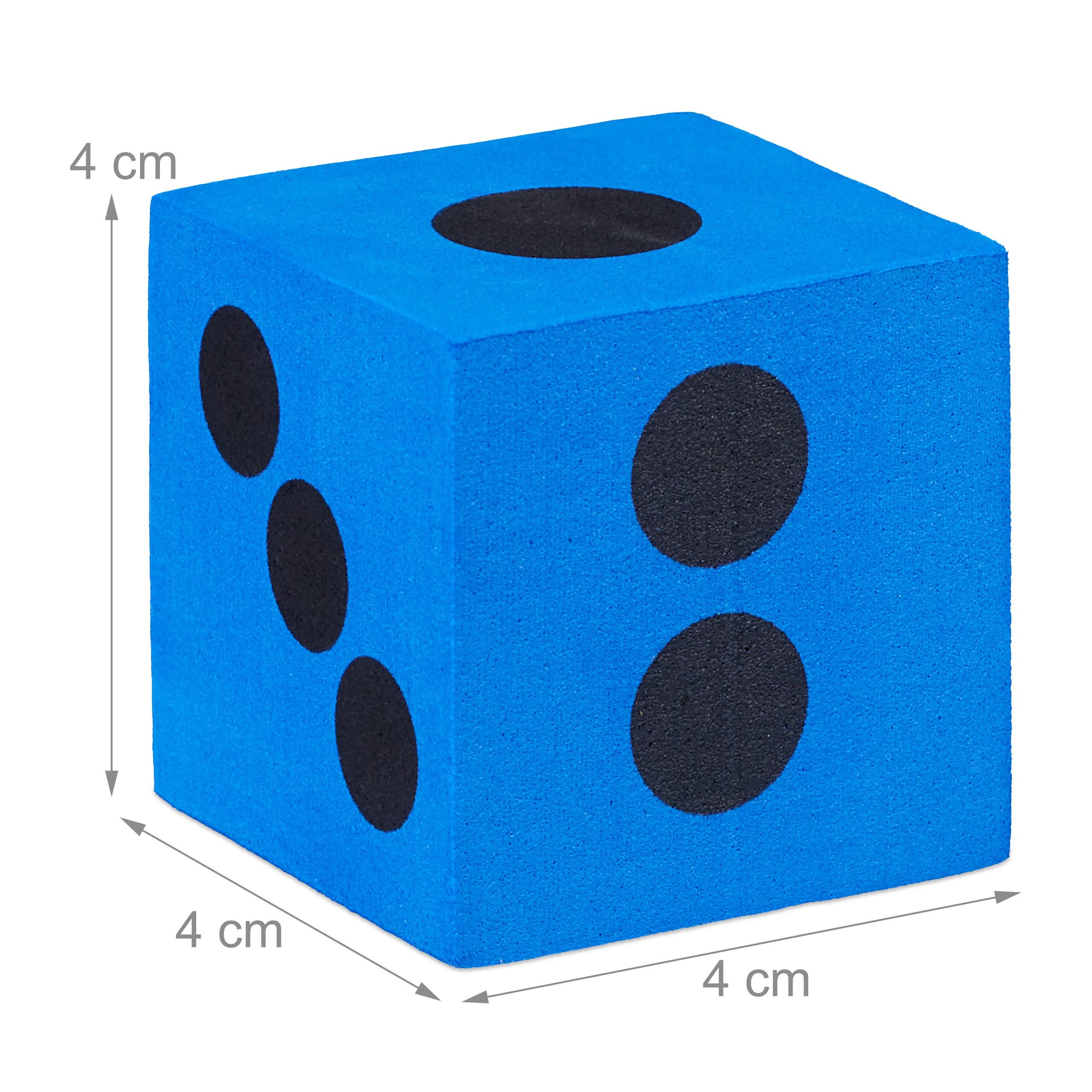 Relaxdays 10024997 Lot de 6 dés en mousse XXL pour enfant avec 6 cubes souples en polyuréthane