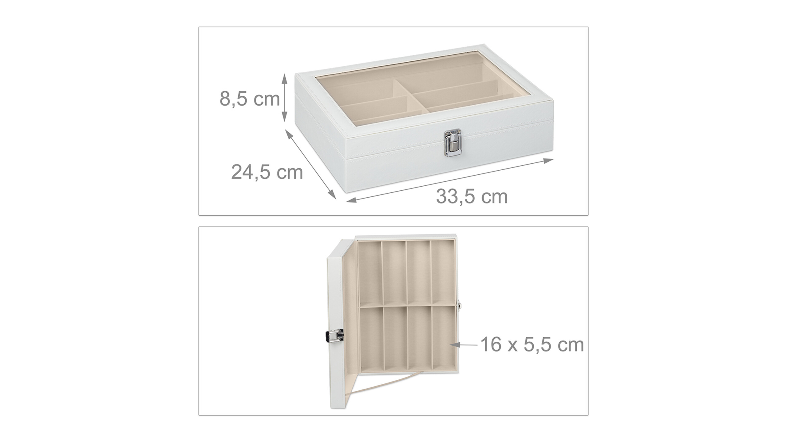 Brillenbox Brillenkoffer 8 Brillen Aufbewahrungsbox Brillenkasten Brillenablage