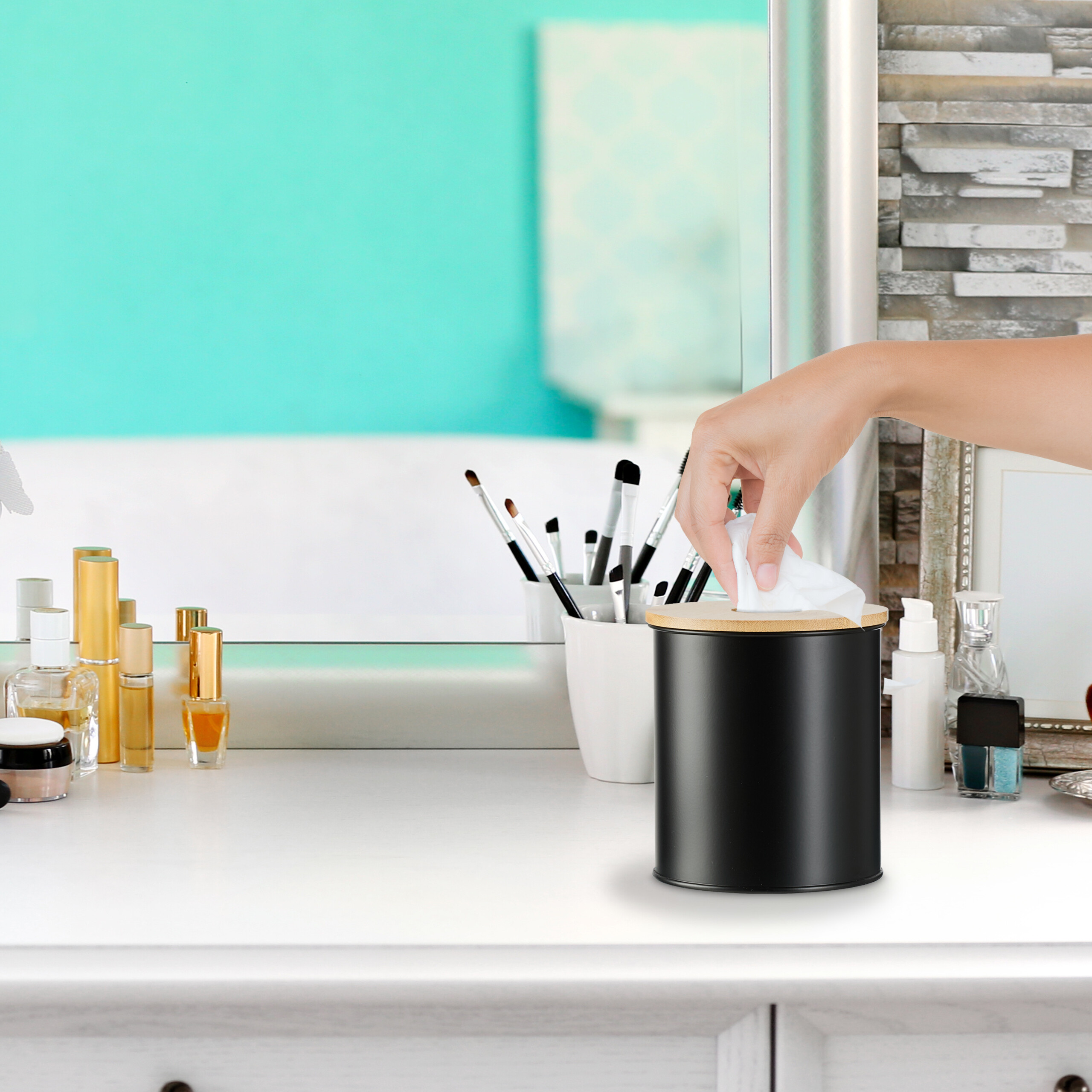 Kosmetikeimer Toiletteneimer 2L Badabfalleimer Badkübel WC Eimer Hygieneeimer - Bild 10 von 15