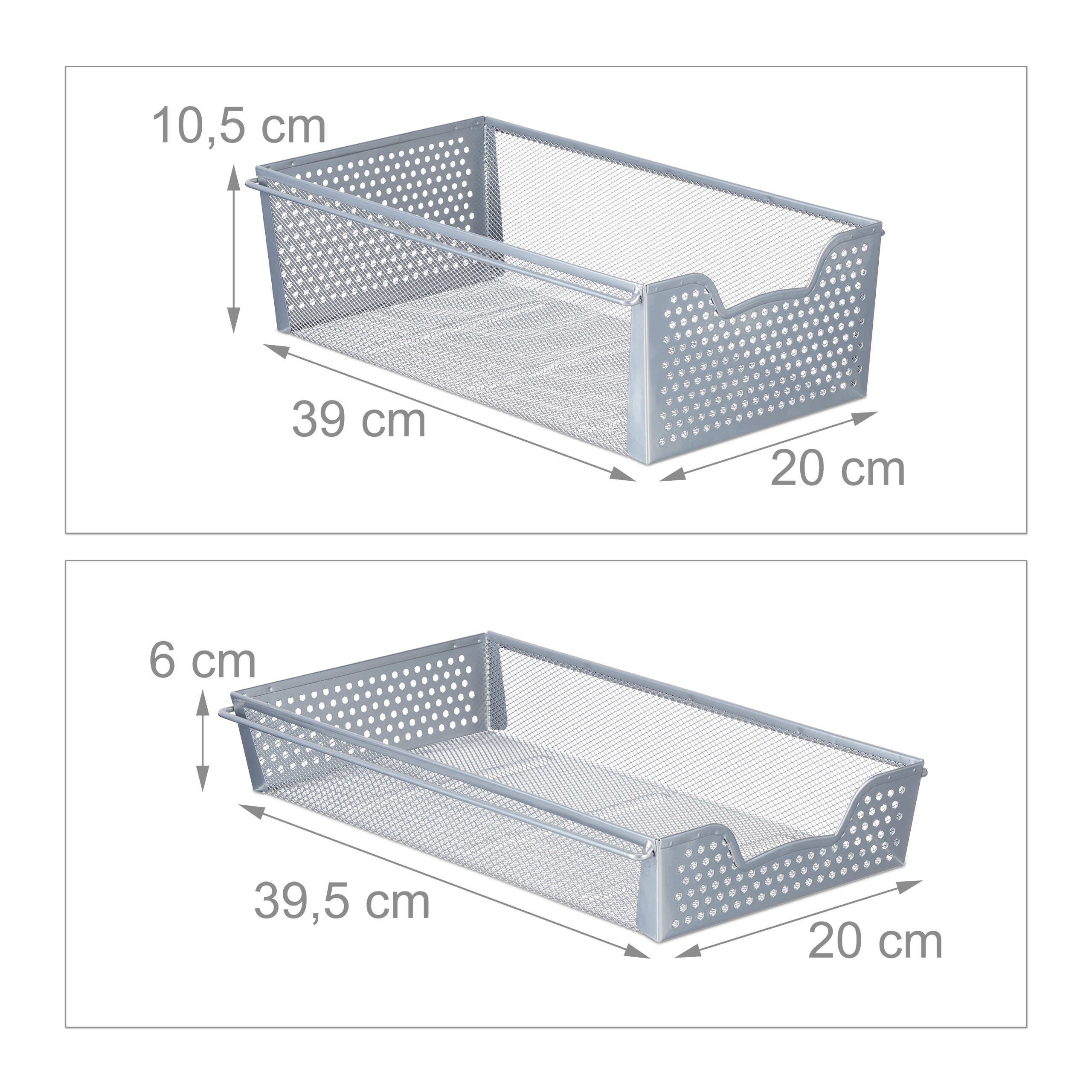 Estantería organizadora con 2 cajones rejilla Organizador cocina o baño apilable - Imagen 7 de 11