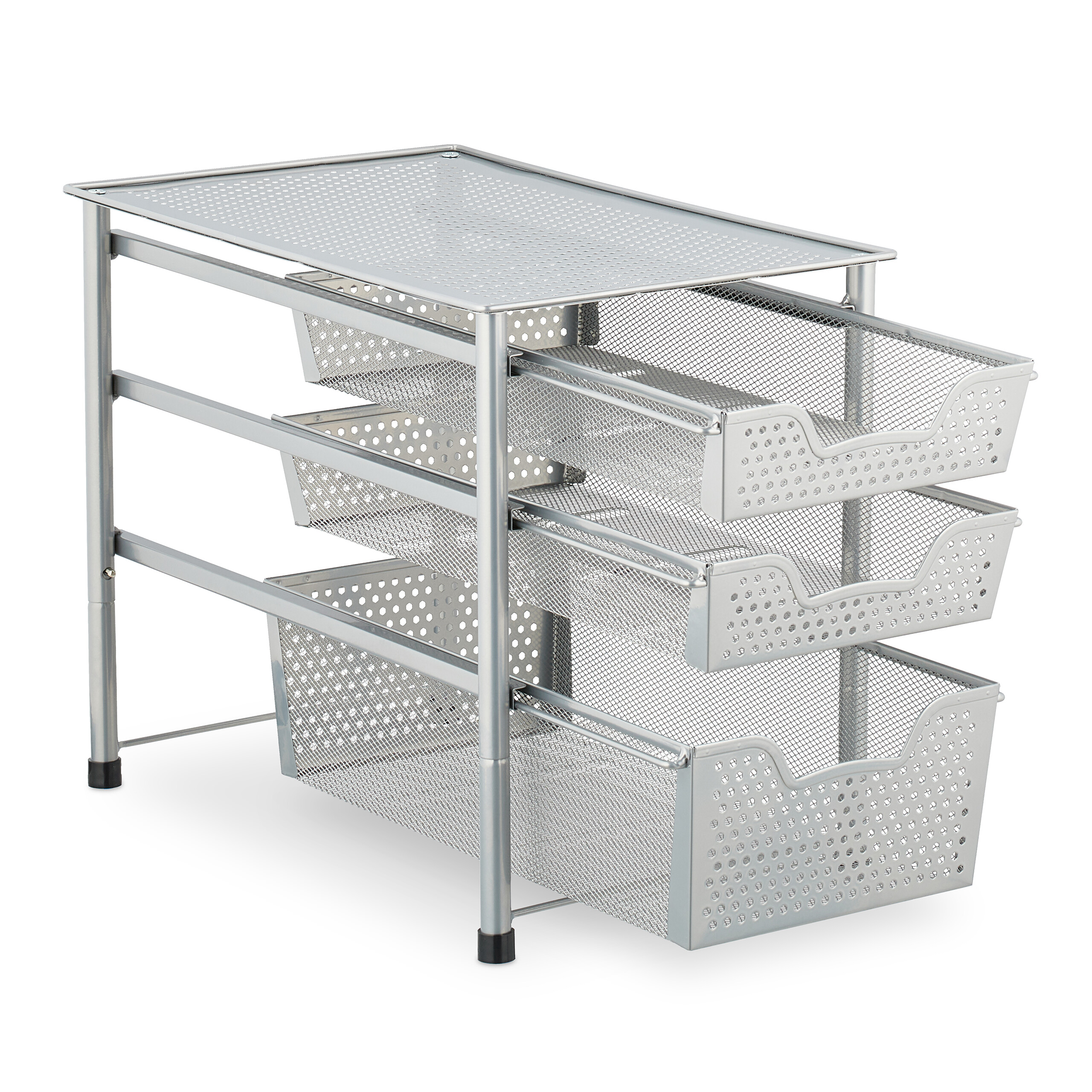 Estante cocina organizador estantería apilable mueble de almacenamiento 3 cestas - Imagen 17 de 20