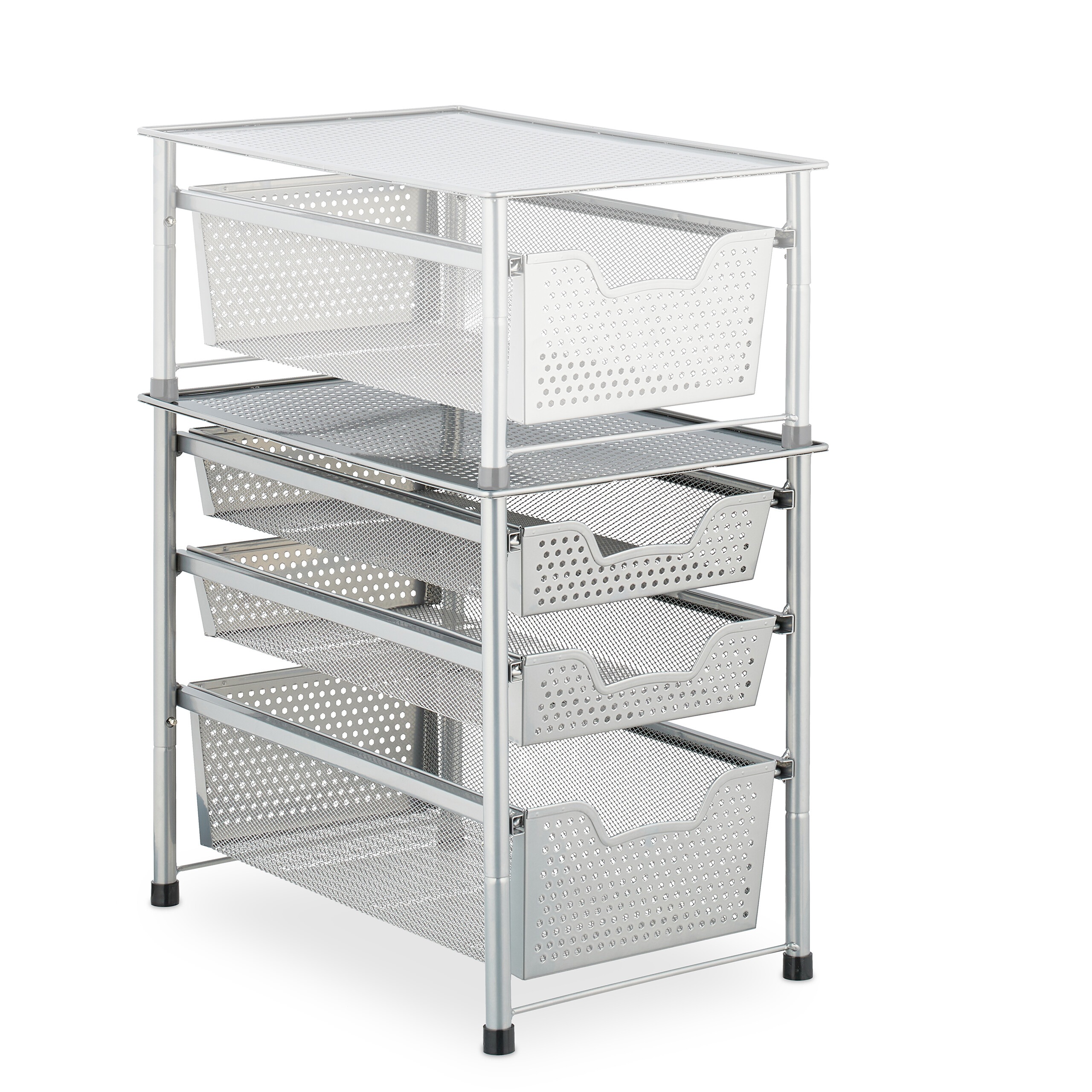 Estante cocina organizador estantería apilable mueble de almacenamiento 3 cestas - Imagen 18 de 20