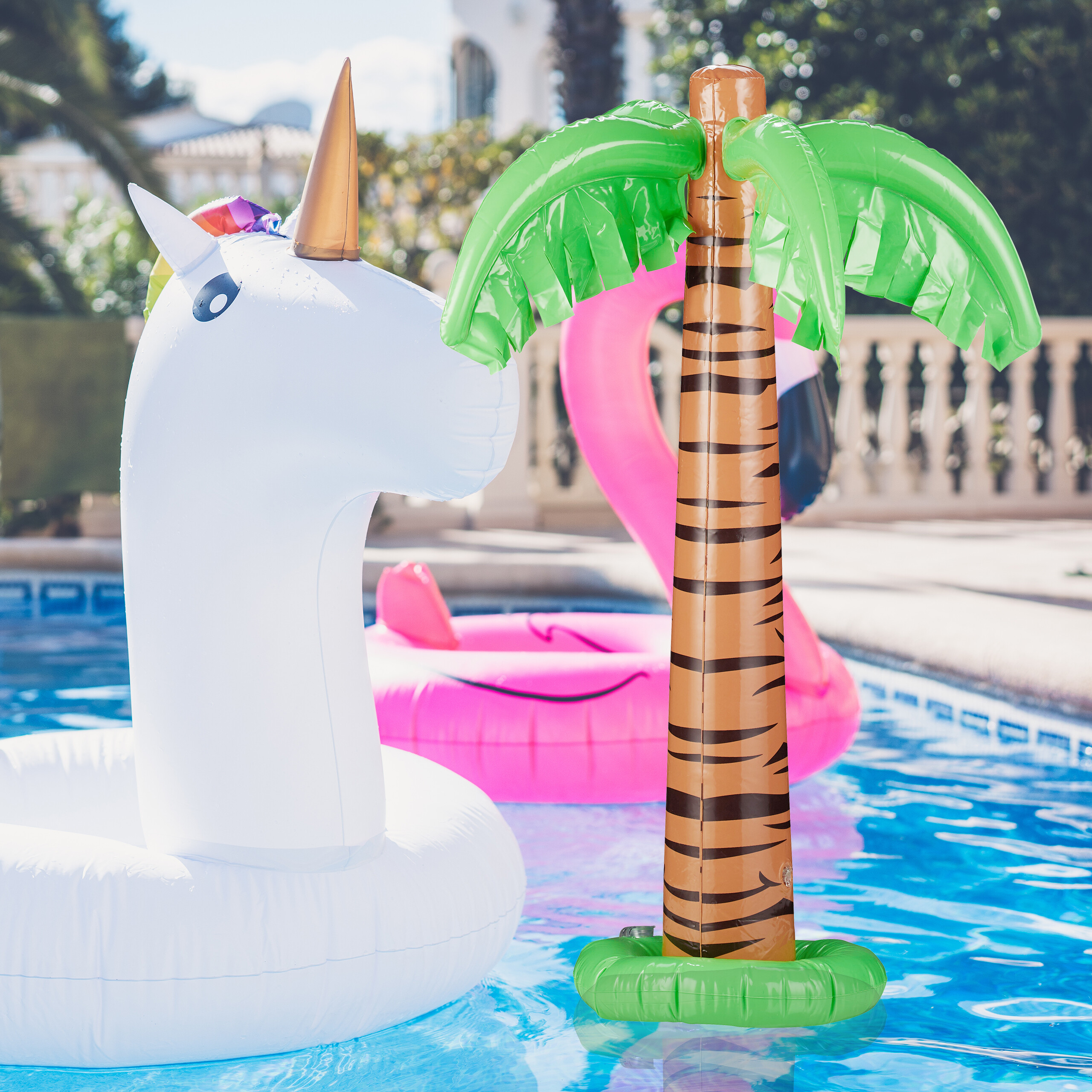 Palmier Gonflable Glacière Adulte 170 Cm – Avec Mini Piscine à Boissons – Décor De Fête – Idéal Pour Soirées Et Barbecues