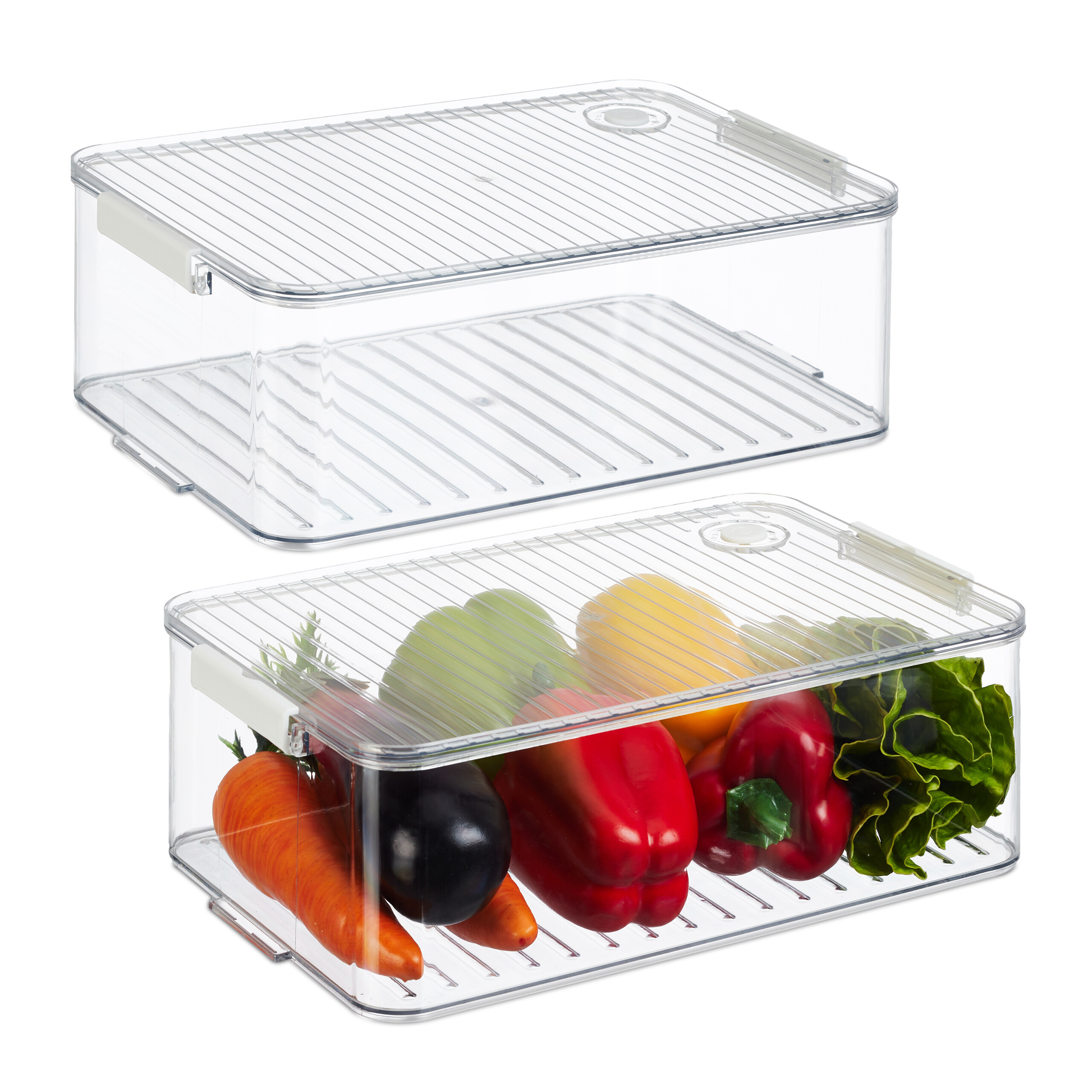 Kühlschrank organizer Kühlschrankbehälter Frischhalteboxen stapelbar BPA-frei