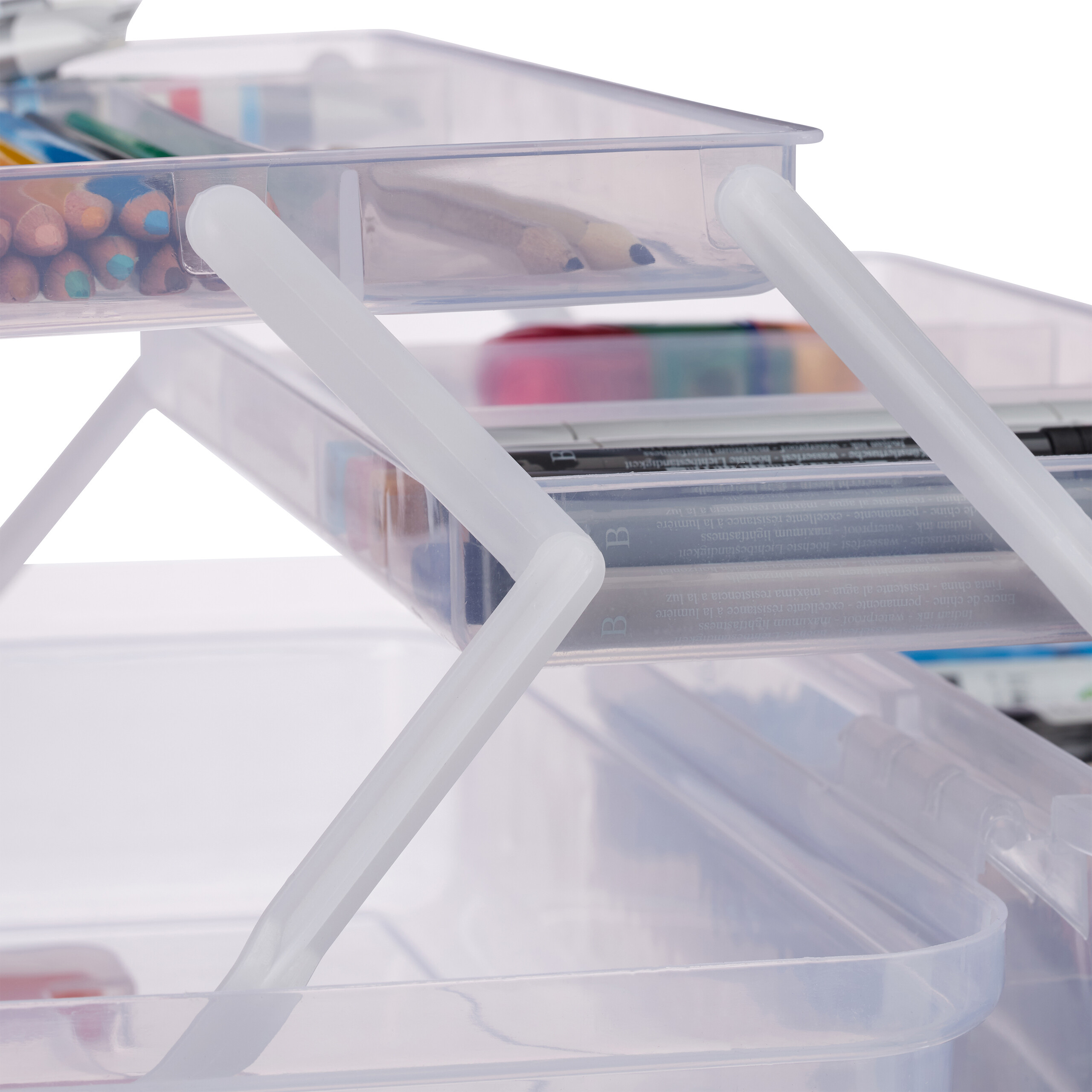 Aufbewahrungsbox mit fächern Sortierkoffer Büro-Organizer 3 Etagen transparent - Bild 29 von 30