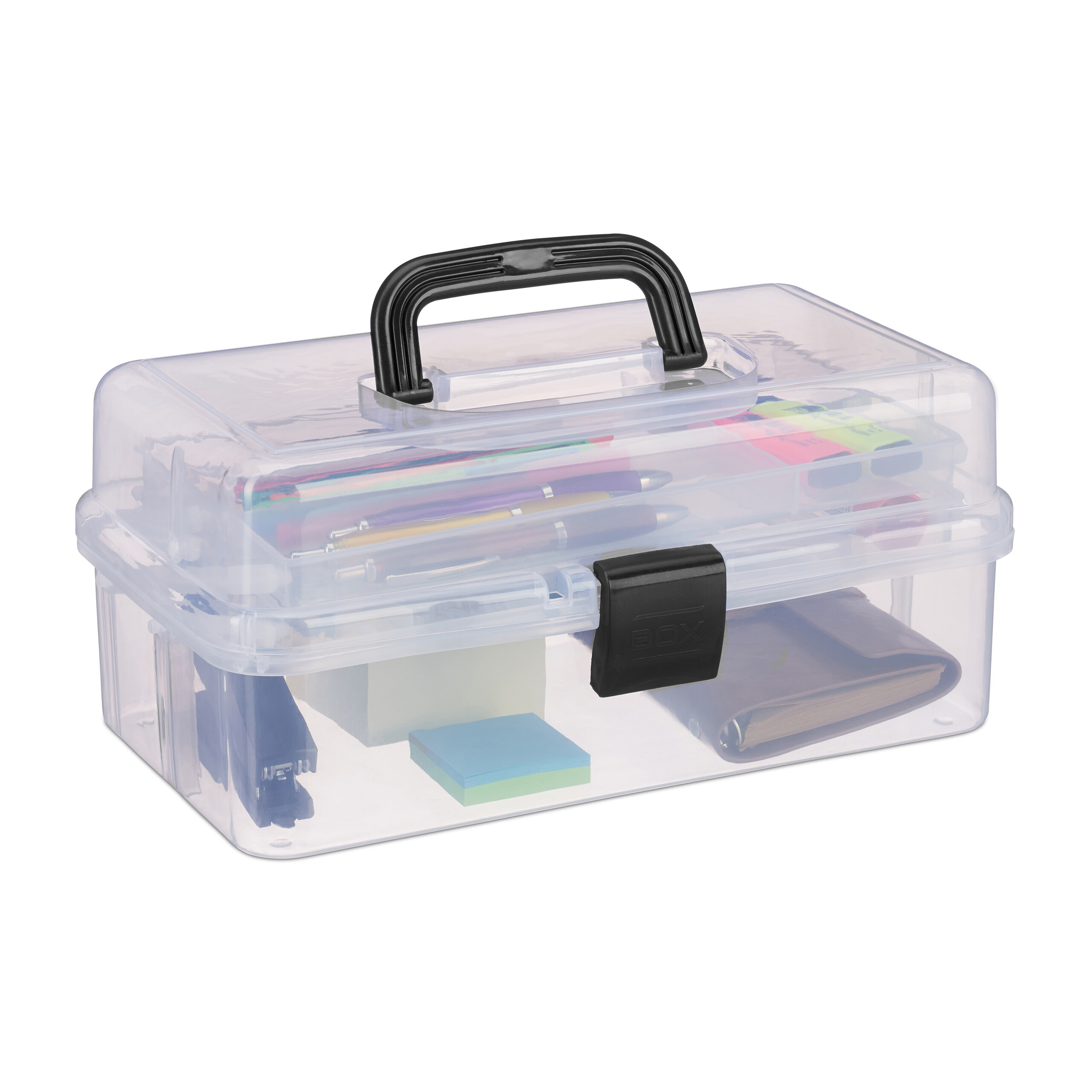 Aufbewahrungsbox mit fächern Sortierkoffer Büro-Organizer 3 Etagen transparent - Bild 4 von 30