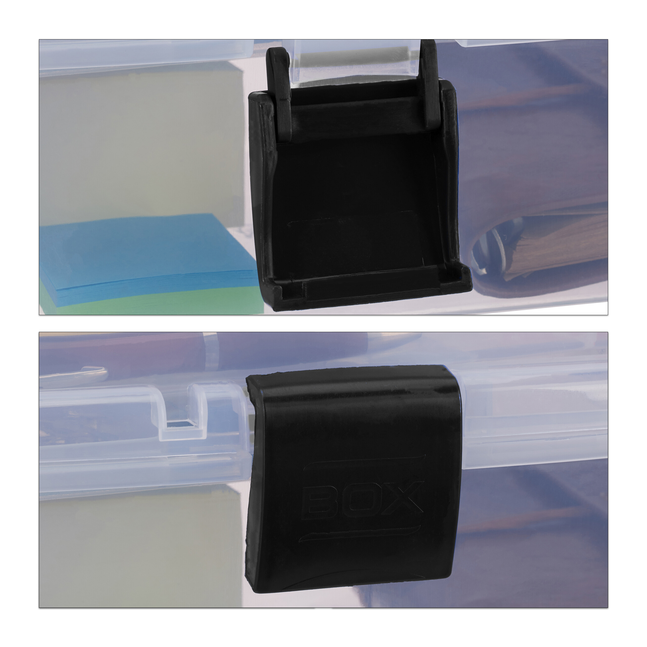 Aufbewahrungsbox mit fächern Sortierkoffer Büro-Organizer 3 Etagen transparent - Bild 9 von 30