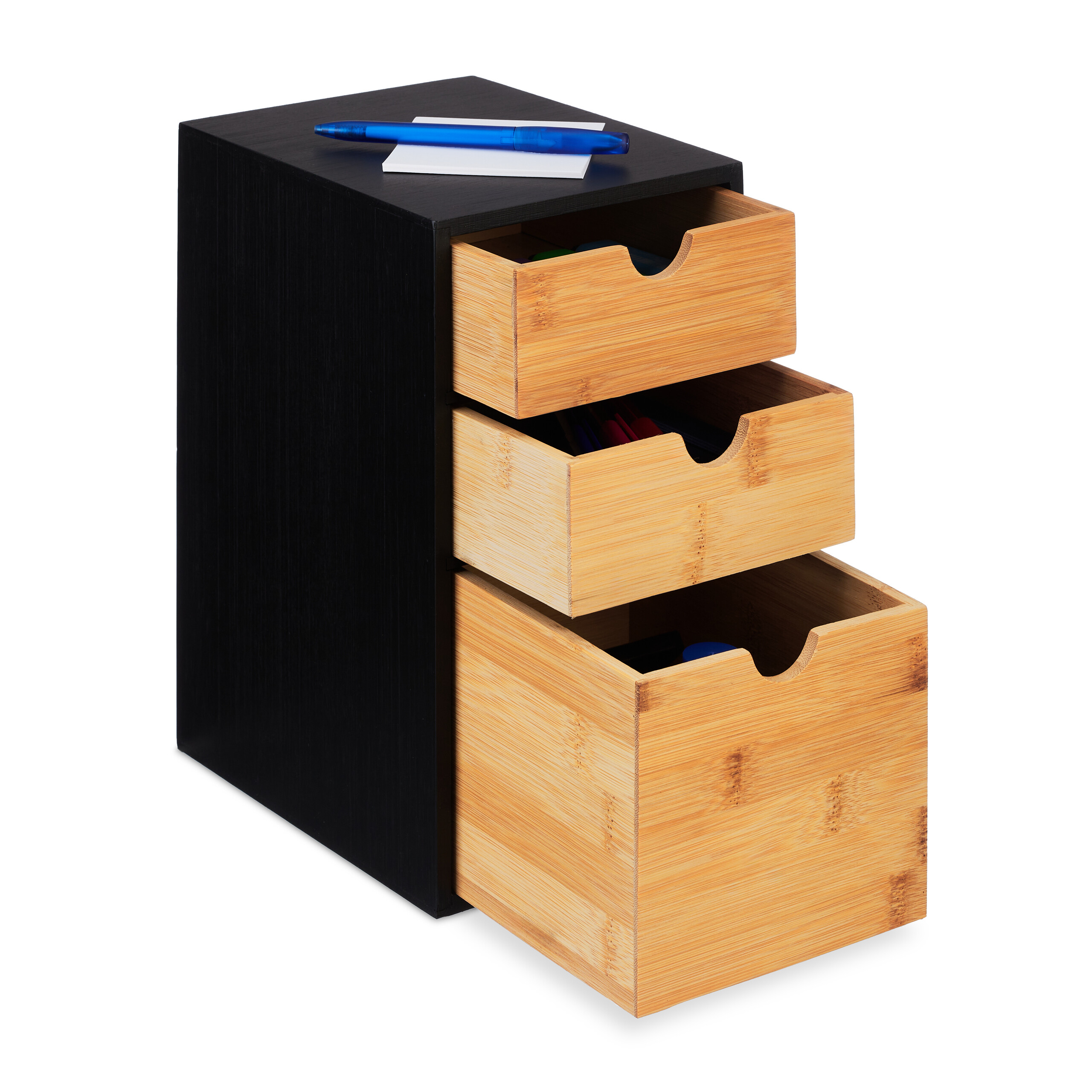 Schubladenbox bambus Schreibtisch Organizer Bro Aufbewahrung Mini Kommode  | eBay