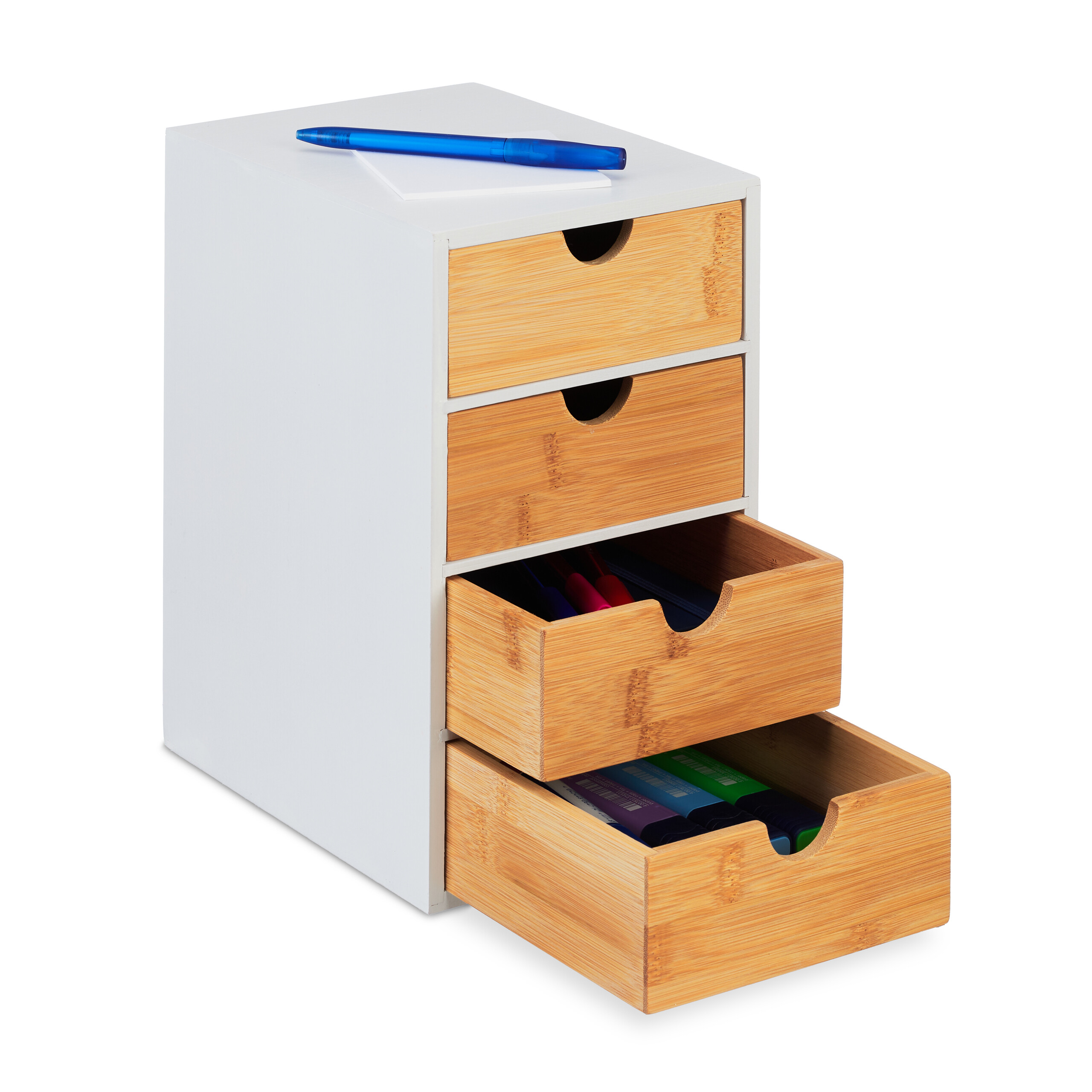 Schubladenbox bambus Schreibtisch Organizer Bro Aufbewahrung Mini Kommode  | eBay.de