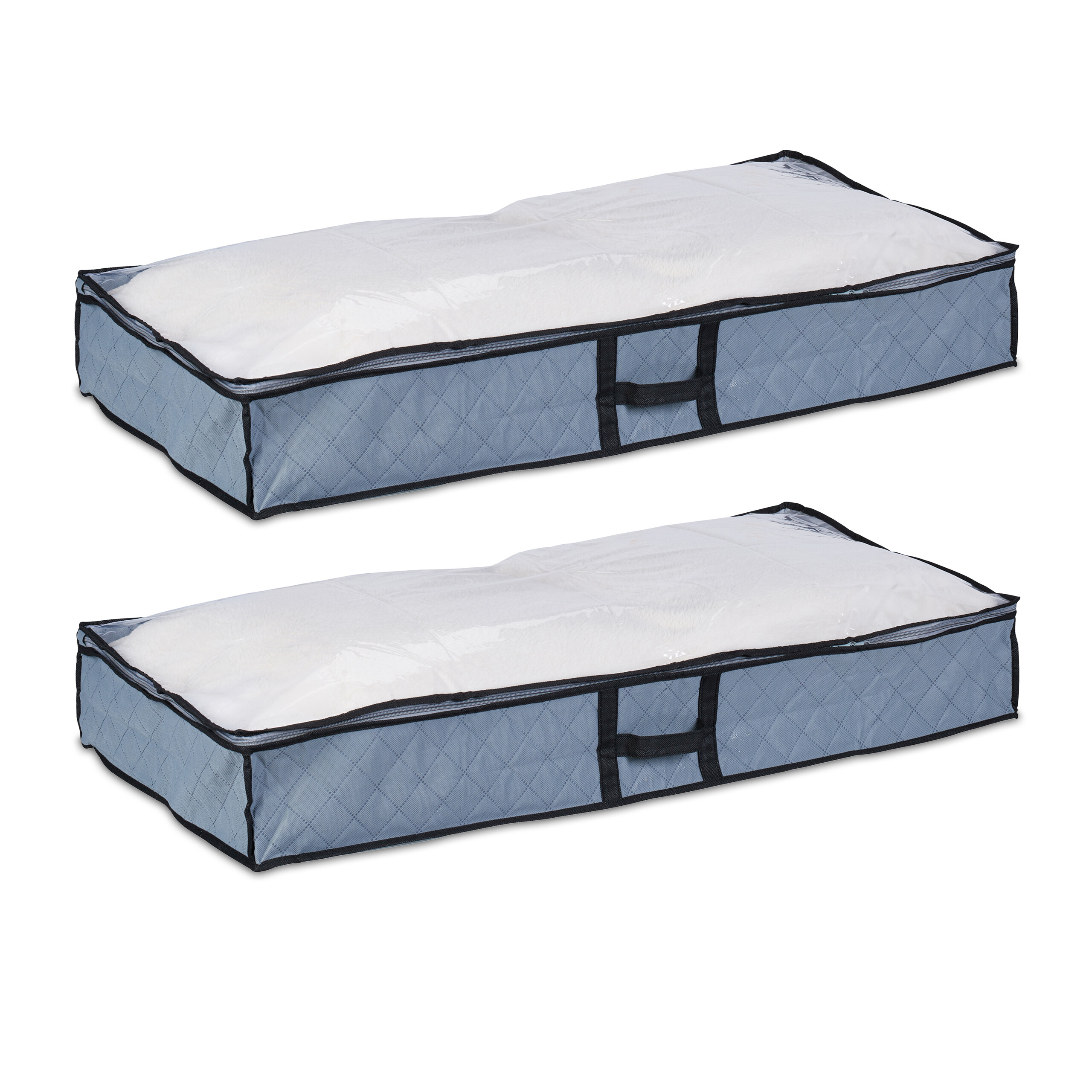 Lifewit Scatole Sottoletto Confezione Da 6, Contenitori Di Grande Capacità Per Coperte Con Maniglia Rinforzata, Organizer Per Vestiti, Lenzuola - Foto 10