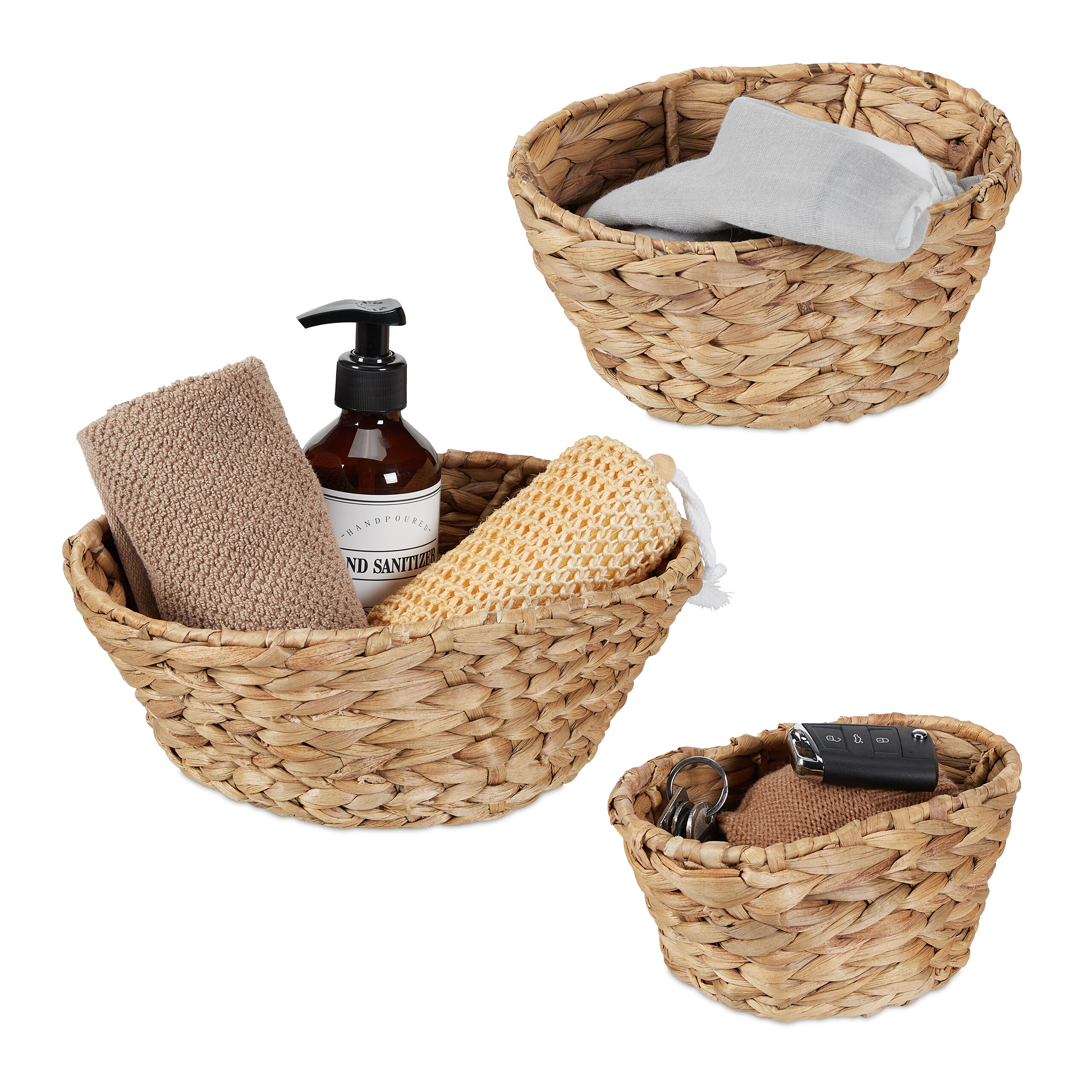 Aufbewahrungskorb Flechtkorb Bad-Organizer Dekokorb oval stapelbar  Flechtkrbe | eBay