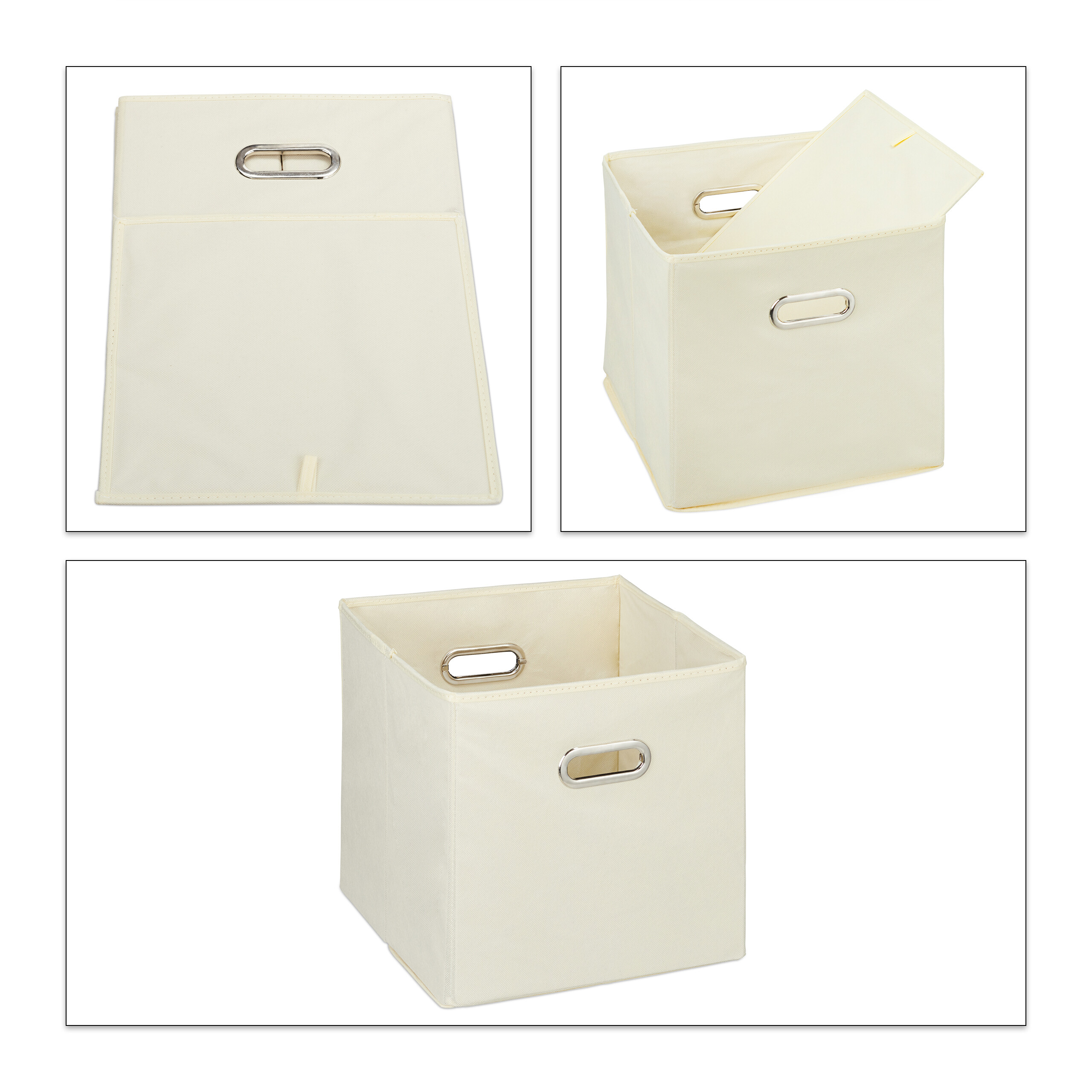Aufbewahrungsbox 4x Faltkiste 30x30x30cm Schrankbox faltbar Stoffbox Regalbox - Bild 52 von 54