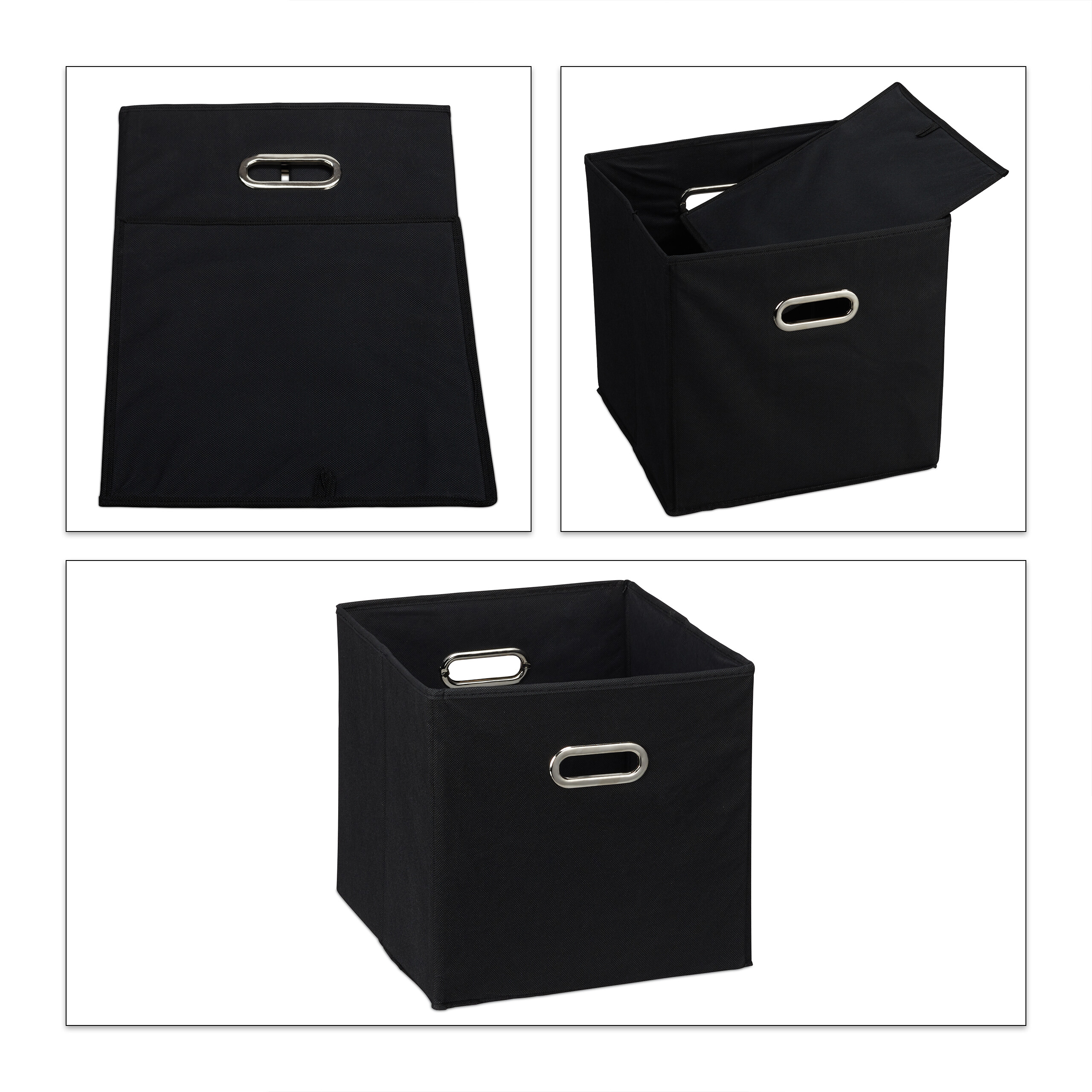 Aufbewahrungsbox 4x Faltkiste 30x30x30cm Schrankbox faltbar Stoffbox Regalbox - Bild 12 von 54