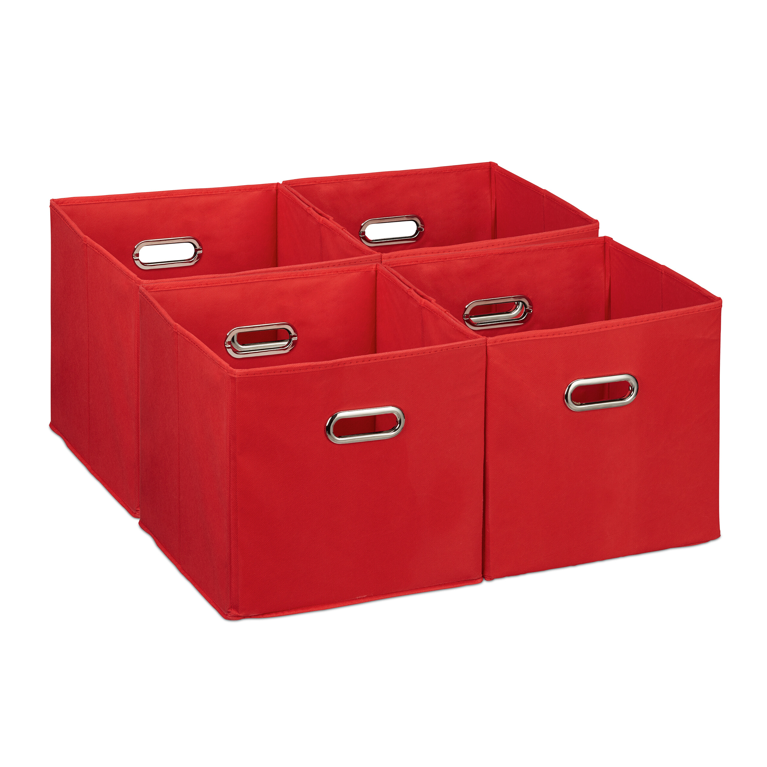 Aufbewahrungsbox 4x Faltkiste 30x30x30cm Schrankbox faltbar Stoffbox Regalbox - Bild 15 von 54