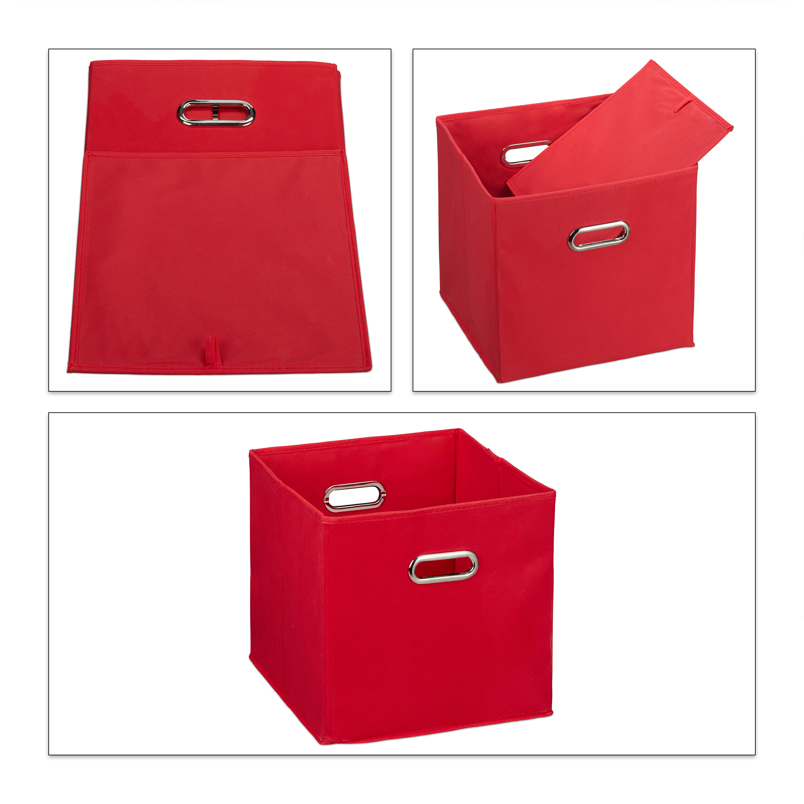 Aufbewahrungsbox 4x Faltkiste 30x30x30cm Schrankbox faltbar Stoffbox Regalbox - Bild 20 von 54