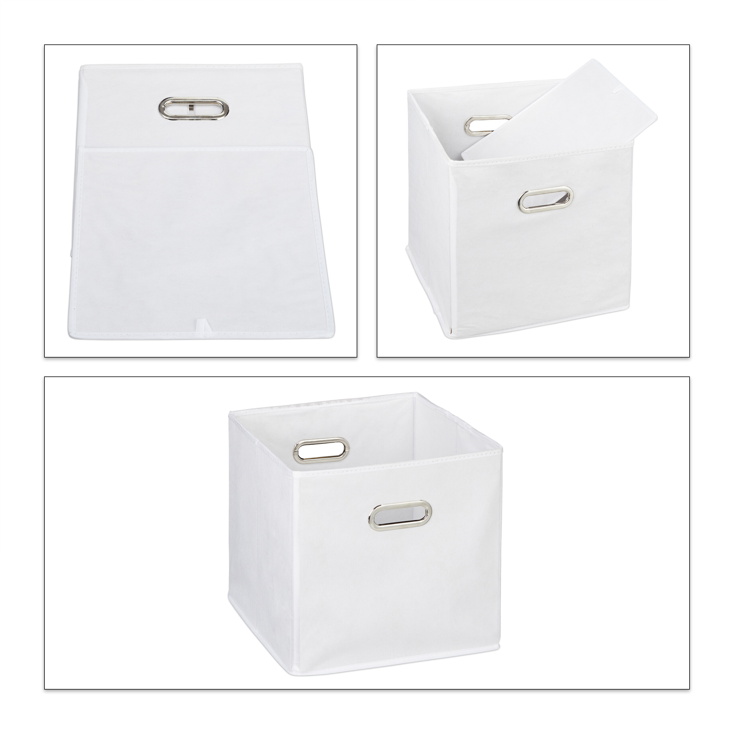 Aufbewahrungsbox 4x Faltkiste 30x30x30cm Schrankbox faltbar Stoffbox Regalbox - Bild 28 von 54