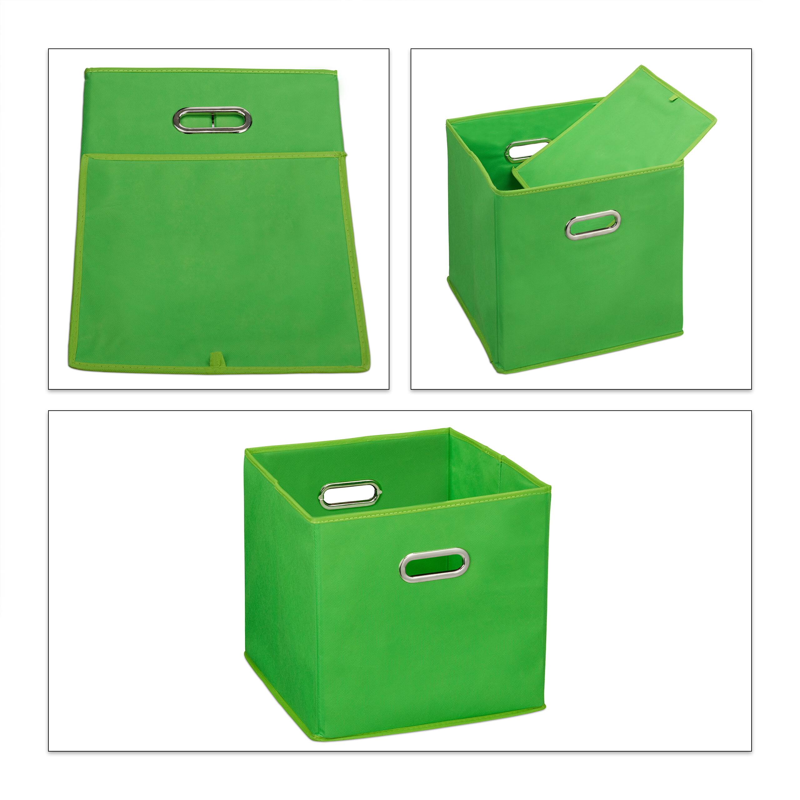 Aufbewahrungsbox 4x Faltkiste 30x30x30cm Schrankbox faltbar Stoffbox Regalbox - Bild 36 von 54