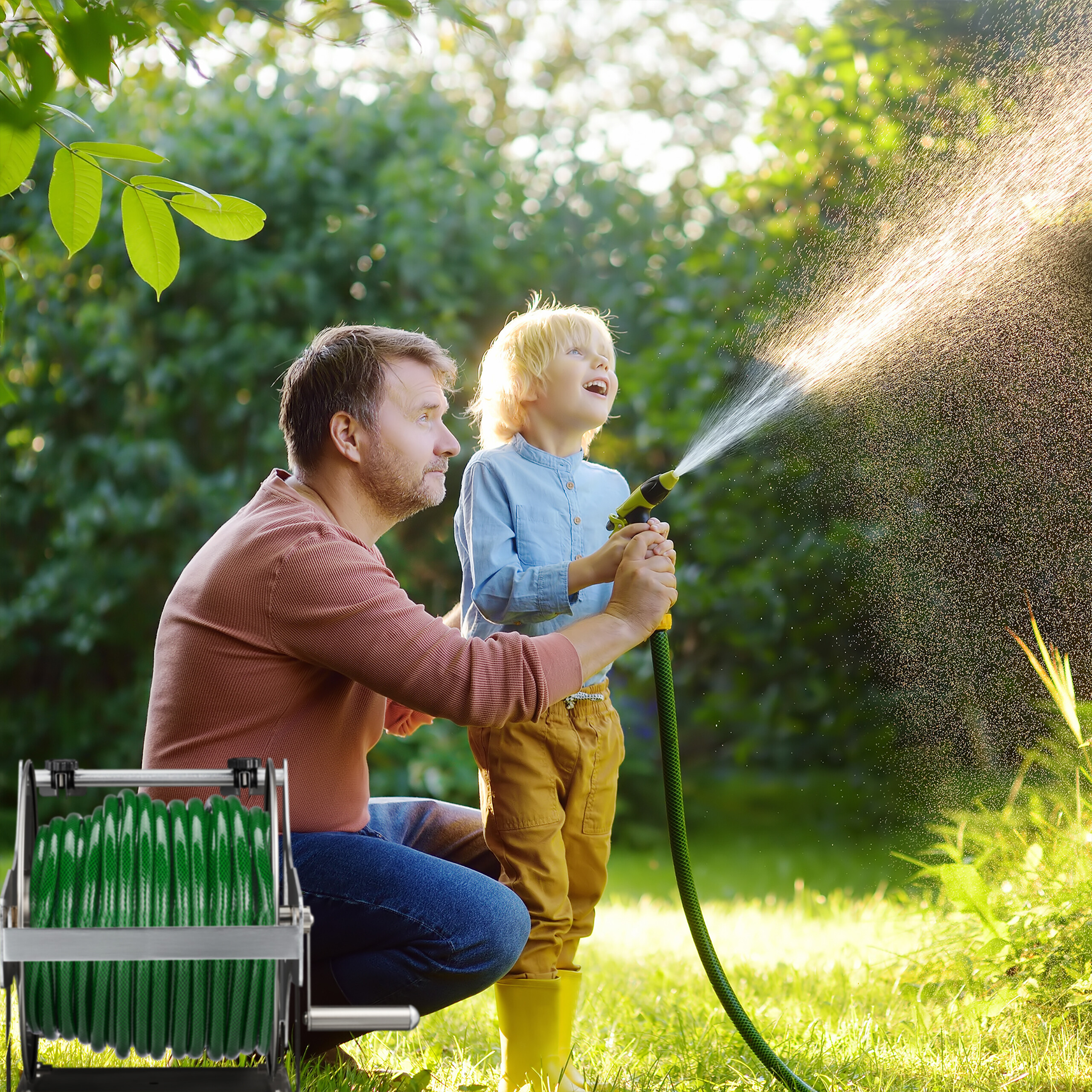 Schlauchtrommel Gartenschlauchtrommel Schlauchaufroller Schlauchhaspel Edelstahl