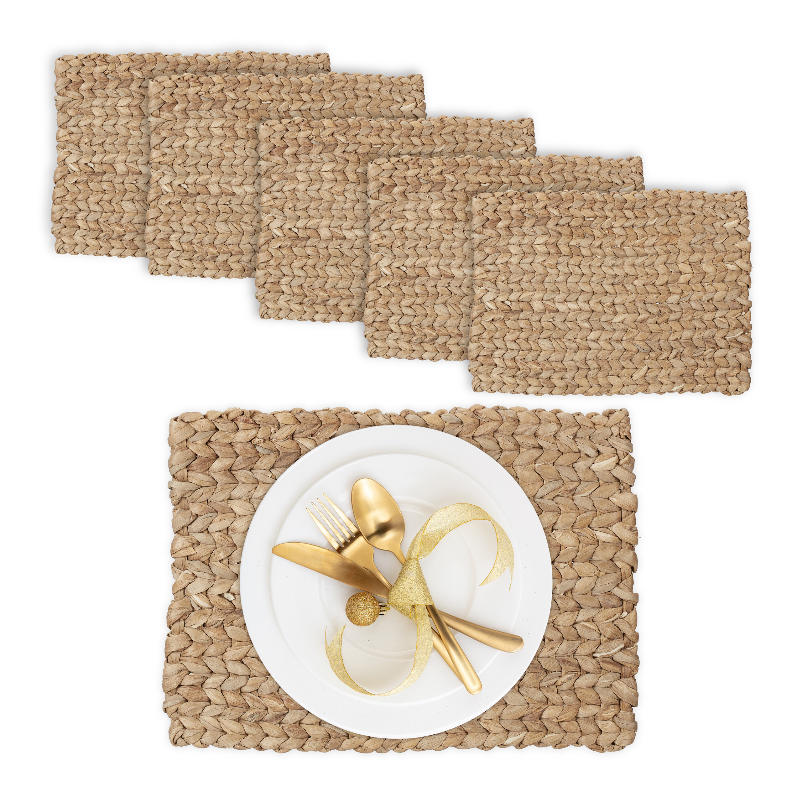 Tischset Tischuntersetzer Platzdeckchen Deko-Unterlage Platzset eckig beige