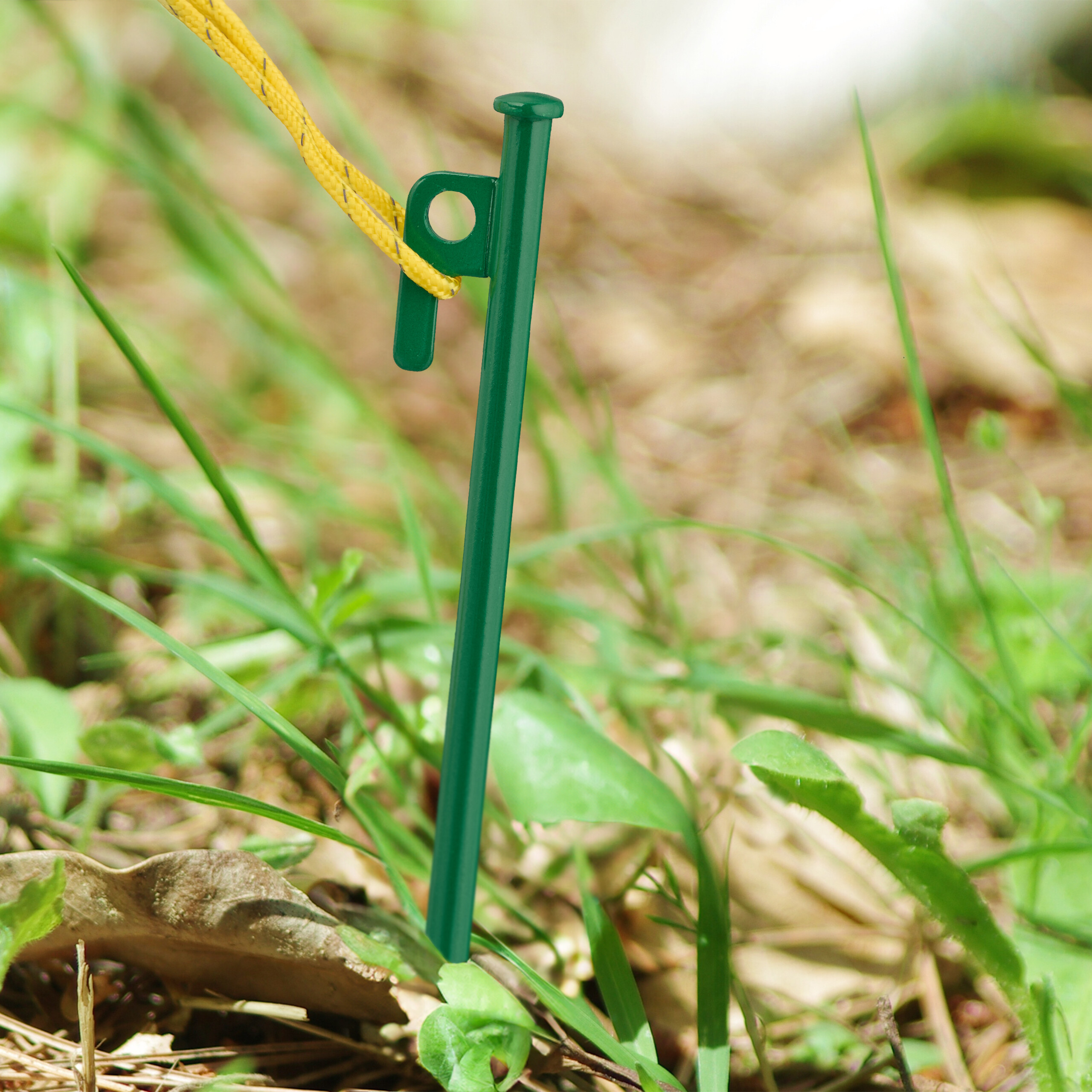12 Picchetti Da Campeggio In Acciaio Con Punta, 20 Cm, Resistenti Per Terreni Duri, Prati E Foreste, Colore Arancione - 2