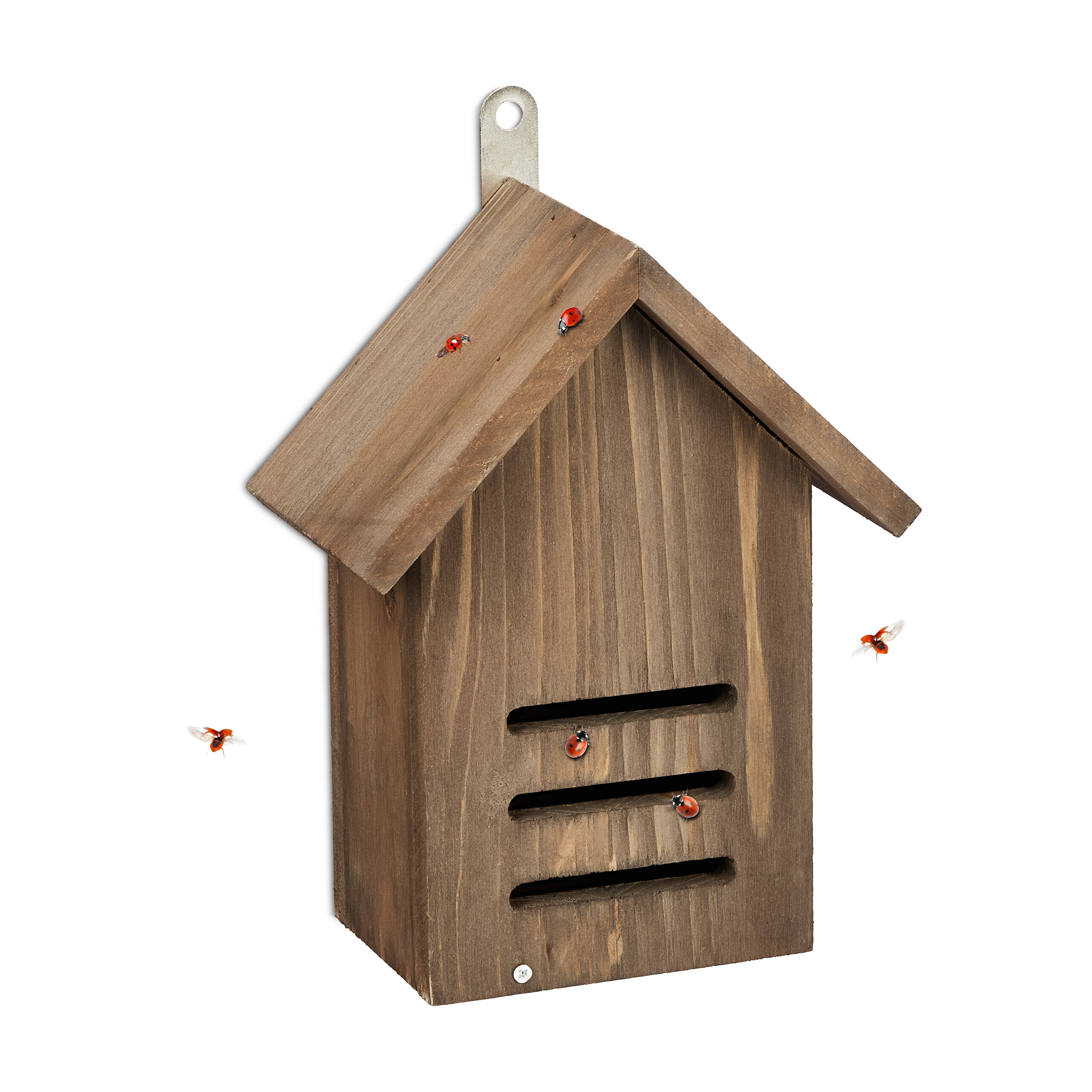 Relaxdays Casetta Insetti Legno 48cm - Hotel Per Api E Farfalle Da Giardino - Foto 10