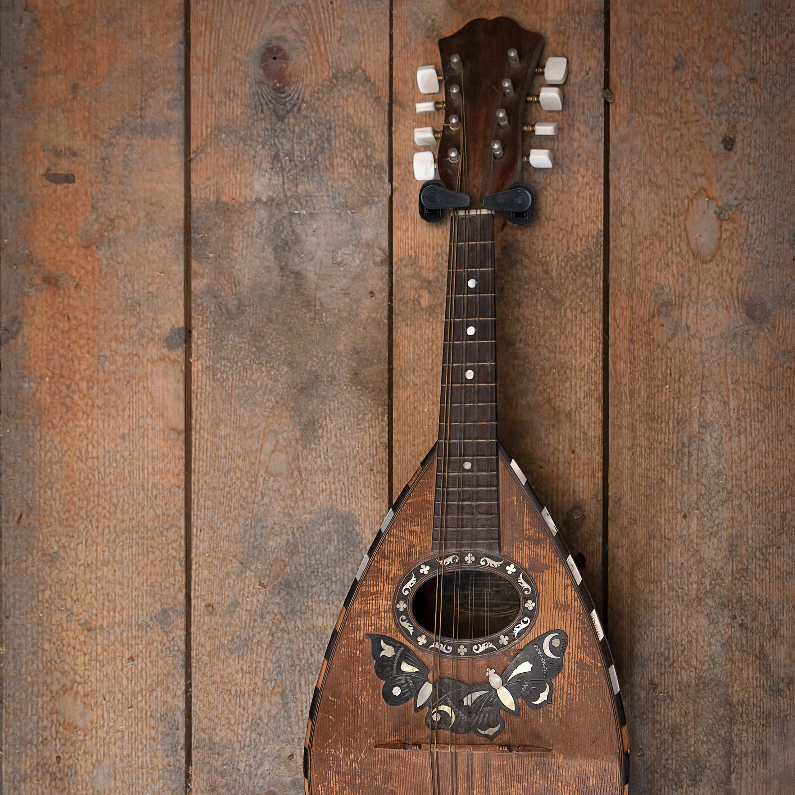 Supporto Parete Chitarra Con Blocco Automatico - Girevole, Per Chitarra Acustica, Elettrica, Basso - Foto 2