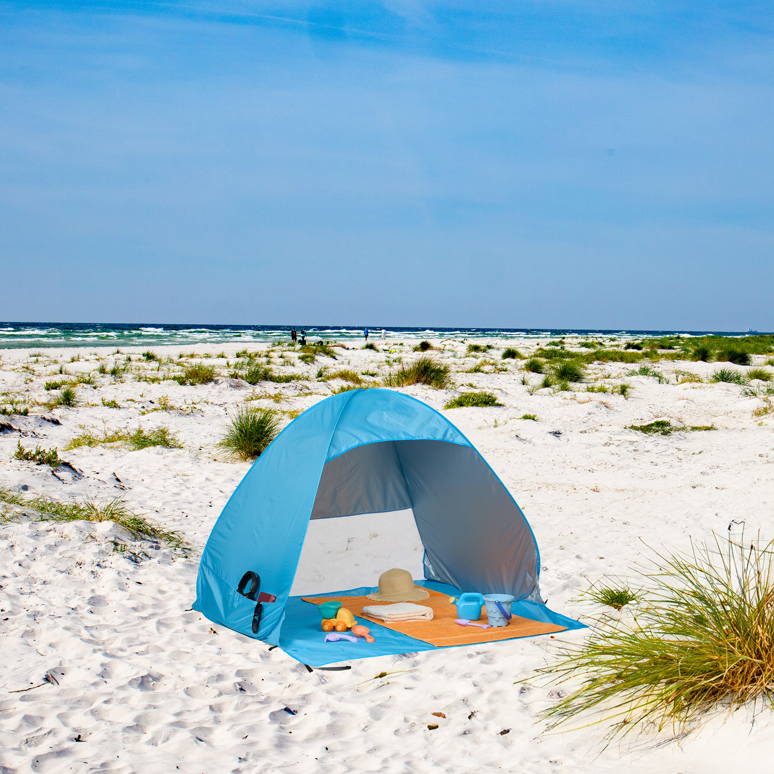 zelten rimini High Peak Zelt Rimini, blau, 125 x 125 x 190 cm Sport & Freizeit layering dies Size:Nomad 2 Post (8.5FTx9FT) Berger Tonale Rear Busheckzelt