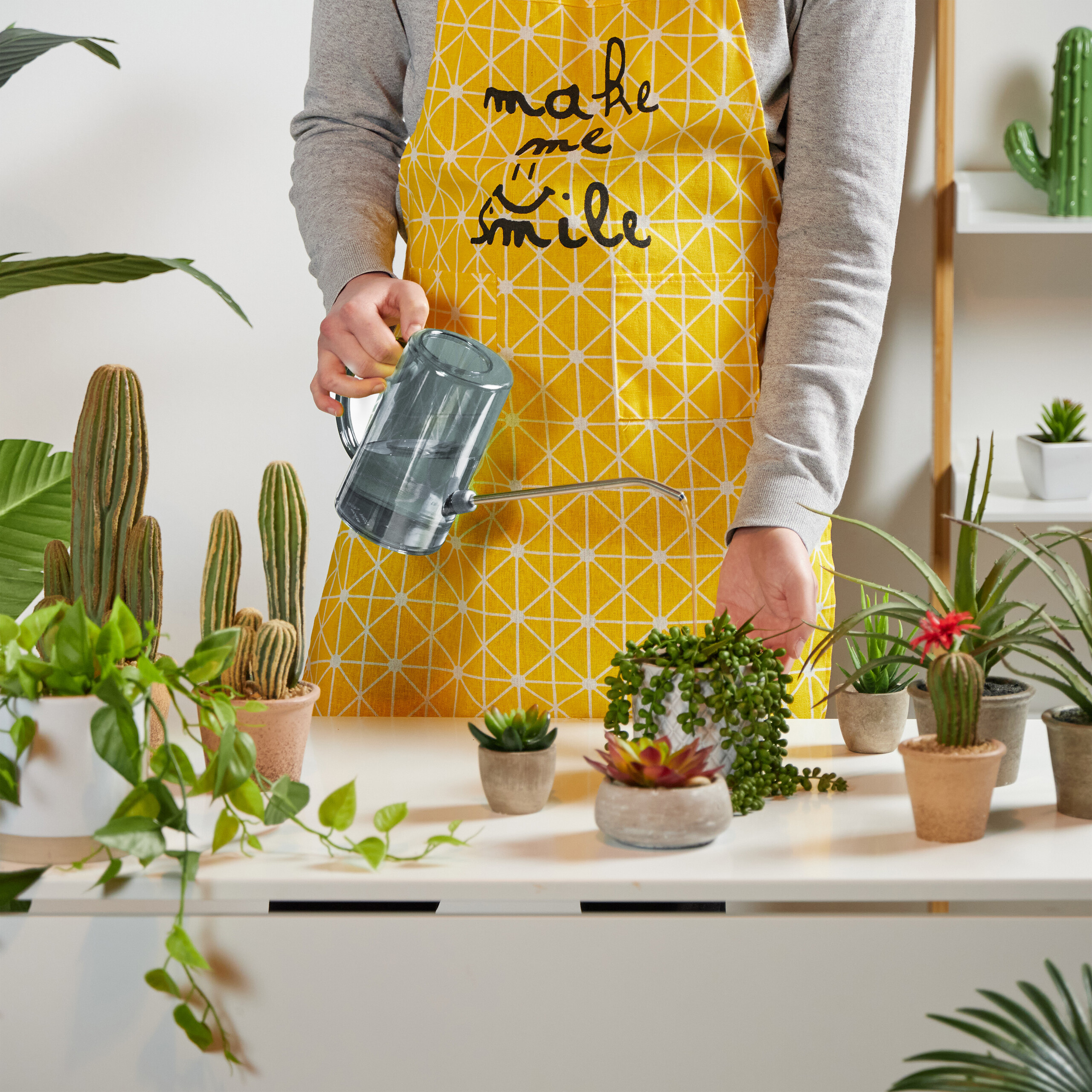Gießkanne zimmerpflanzen Blumengießkanne 1 l grau Gießkanne für Pflanzen
