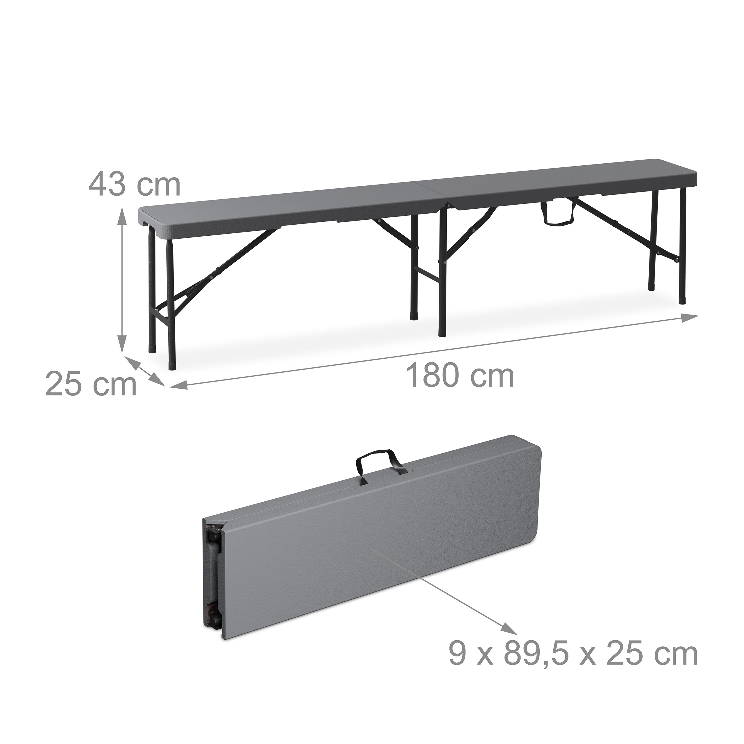 Bierzeltgarnitur Klappbank Sitzgarnitur Biertisch Festgarnitur 180 cm klappbar - Produktbild 4