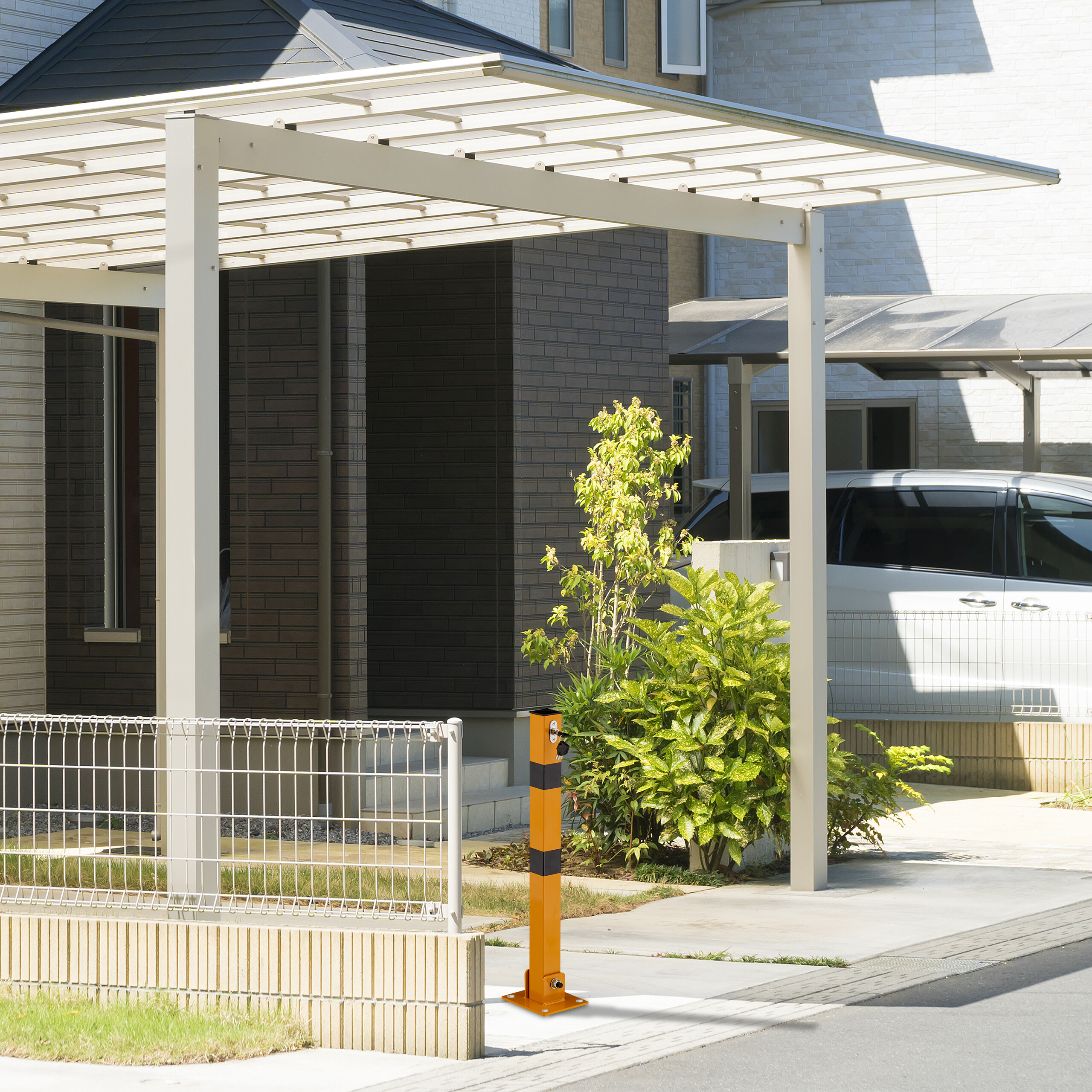 Absperrpfosten Parkplatzsperre Parkpfosten Pfosten Parkplatz Absperrung klappbar - Bild 15 von 18