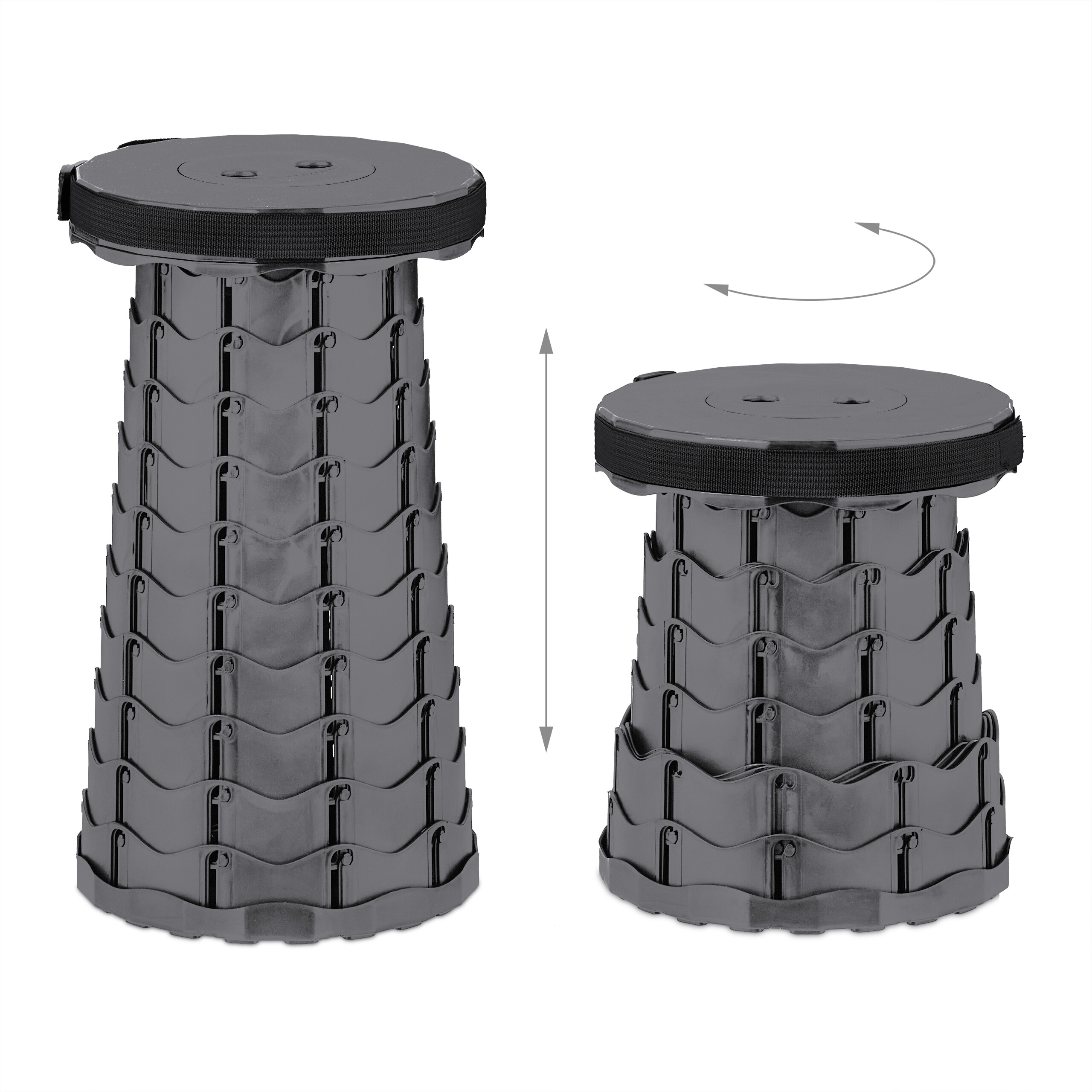 Teleskophocker Teleskopstuhl Klapphocker Ausziehhocker Campinghocker faltbar - Bild 18 von 45