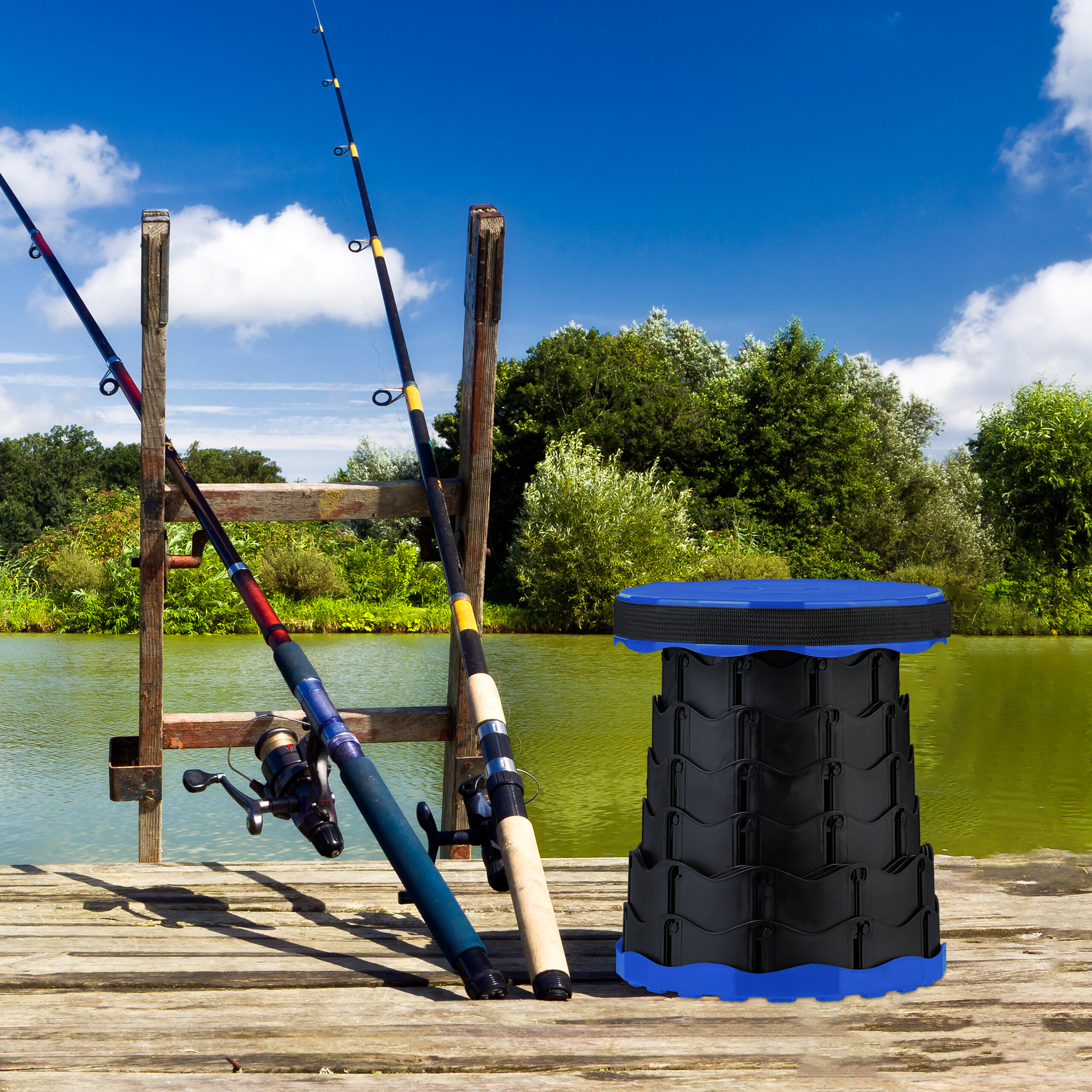 Teleskophocker Teleskopstuhl Klapphocker Ausziehhocker Campinghocker faltbar - Bild 39 von 45