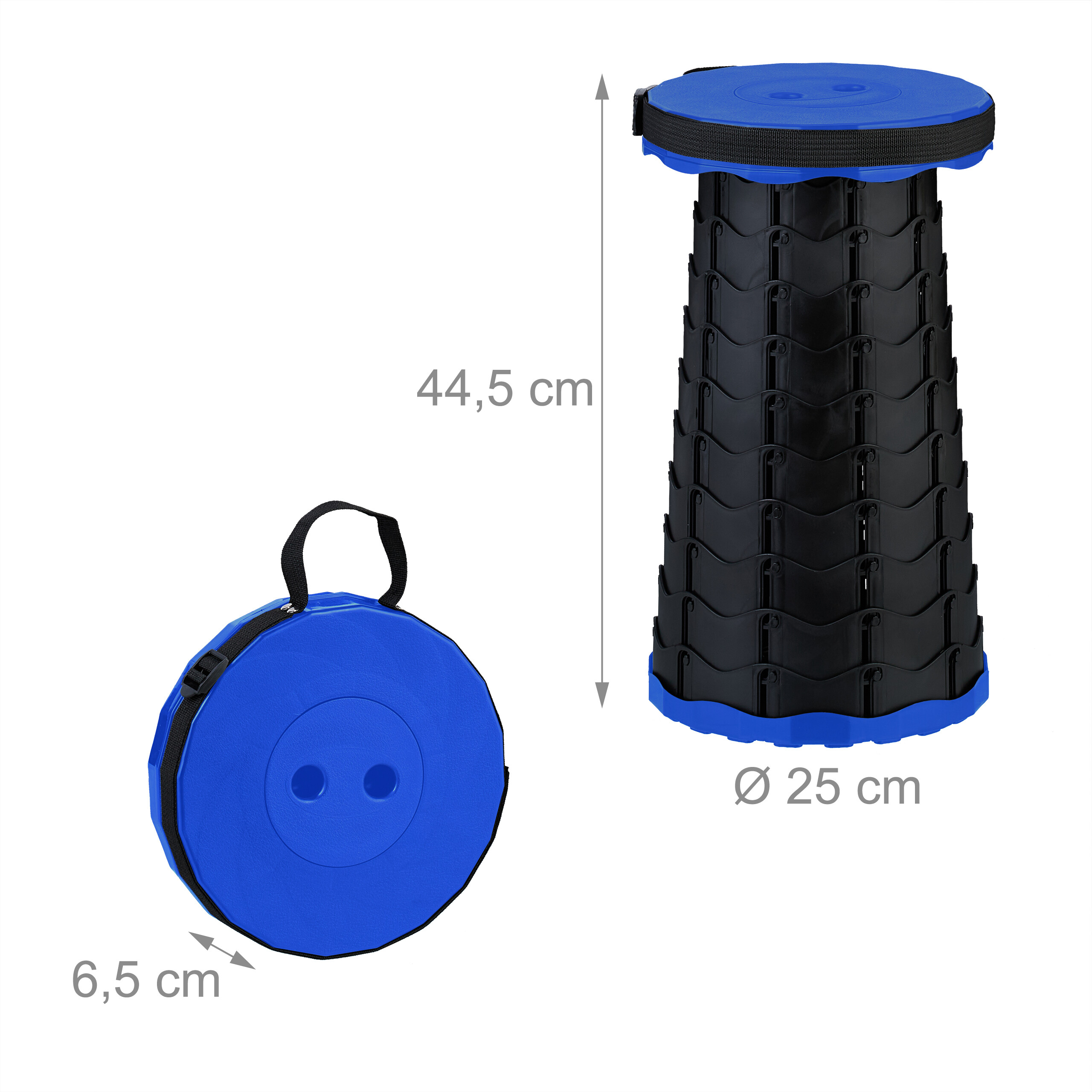 Teleskophocker Teleskopstuhl Klapphocker Ausziehhocker Campinghocker faltbar - Bild 41 von 45