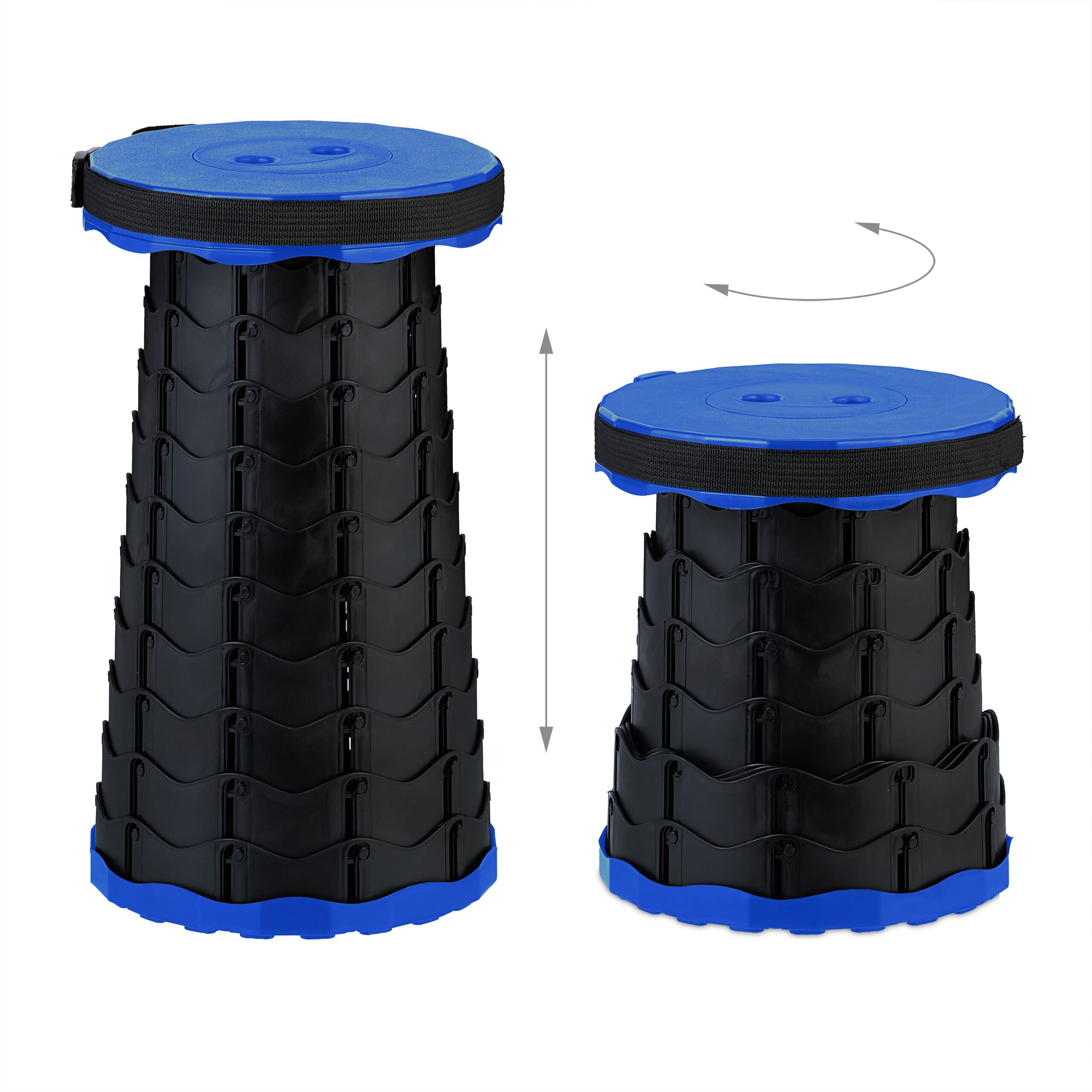 Teleskophocker Teleskopstuhl Klapphocker Ausziehhocker Campinghocker faltbar - Bild 42 von 45