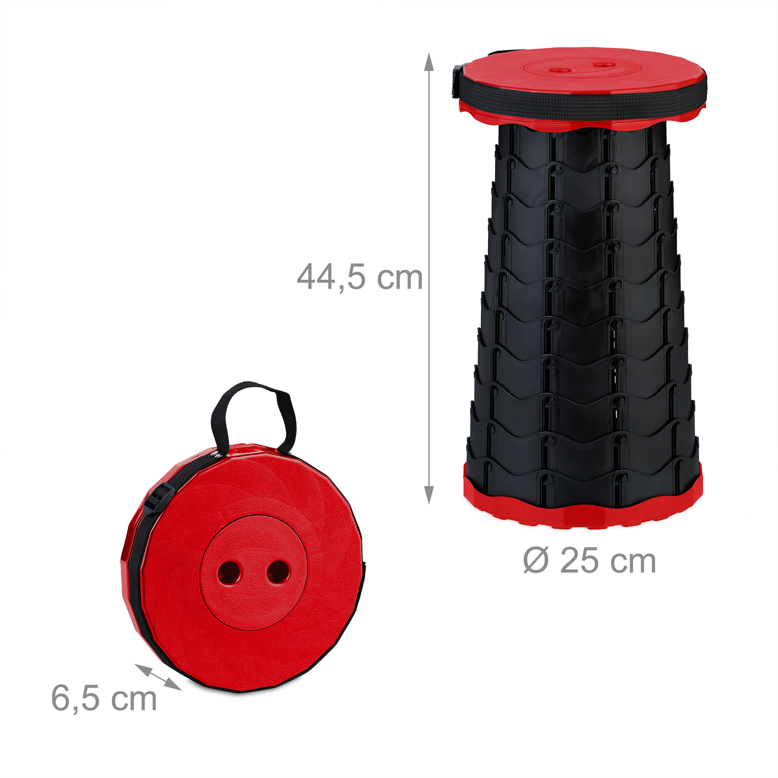 Teleskophocker Teleskopstuhl Klapphocker Ausziehhocker Campinghocker faltbar - Bild 25 von 45