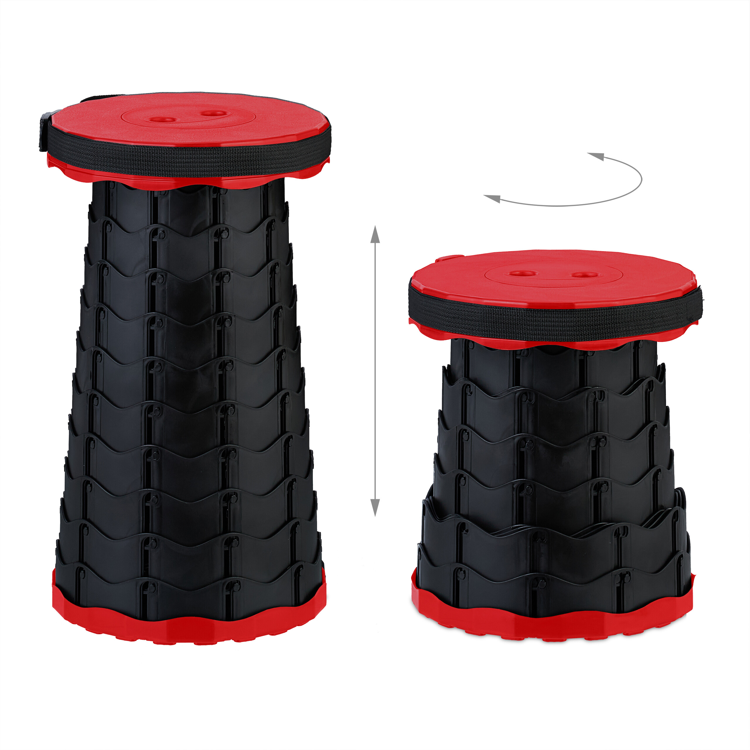 Teleskophocker Teleskopstuhl Klapphocker Ausziehhocker Campinghocker faltbar - Bild 26 von 45