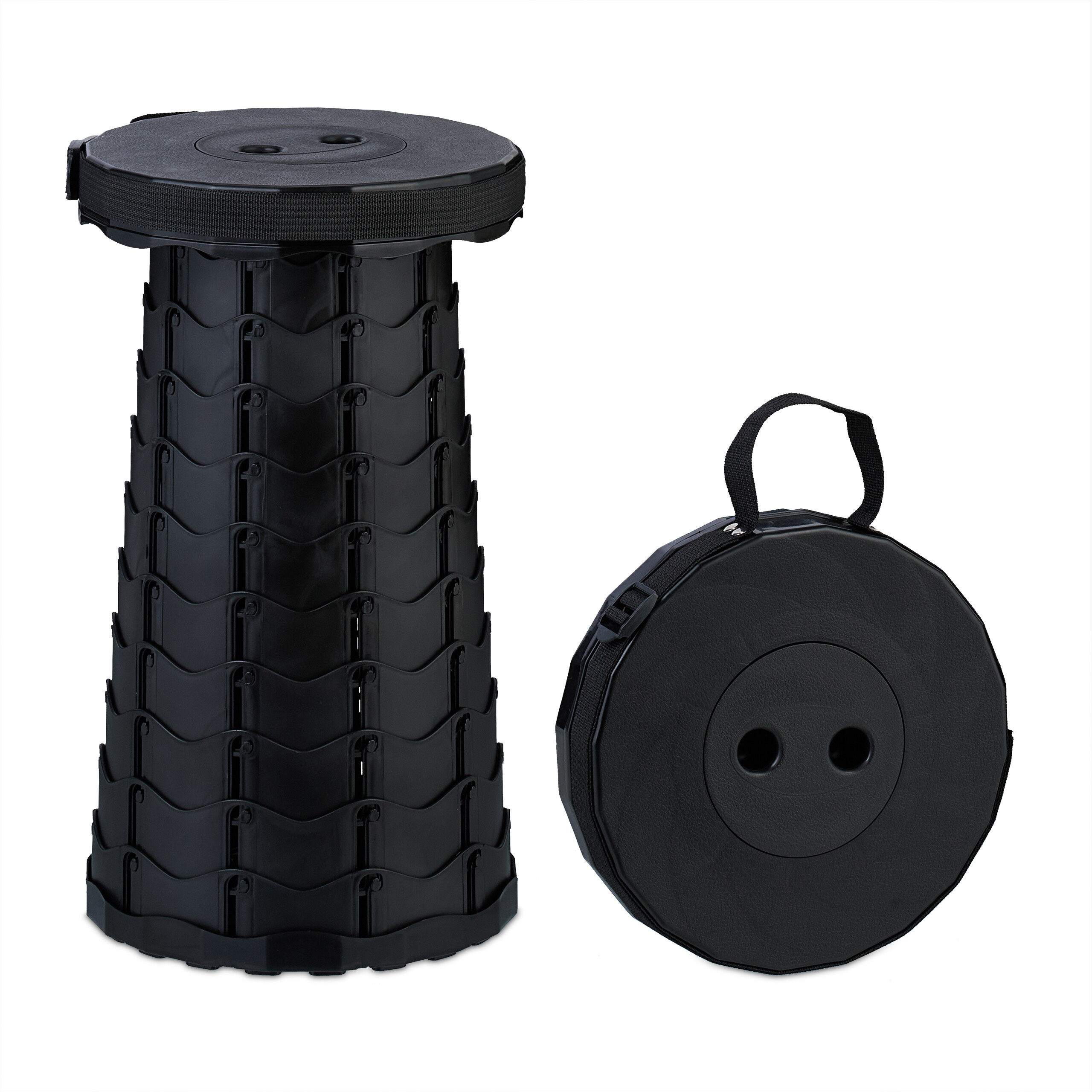 Teleskophocker Teleskopstuhl Klapphocker Ausziehhocker Campinghocker faltbar - Bild 6 von 45