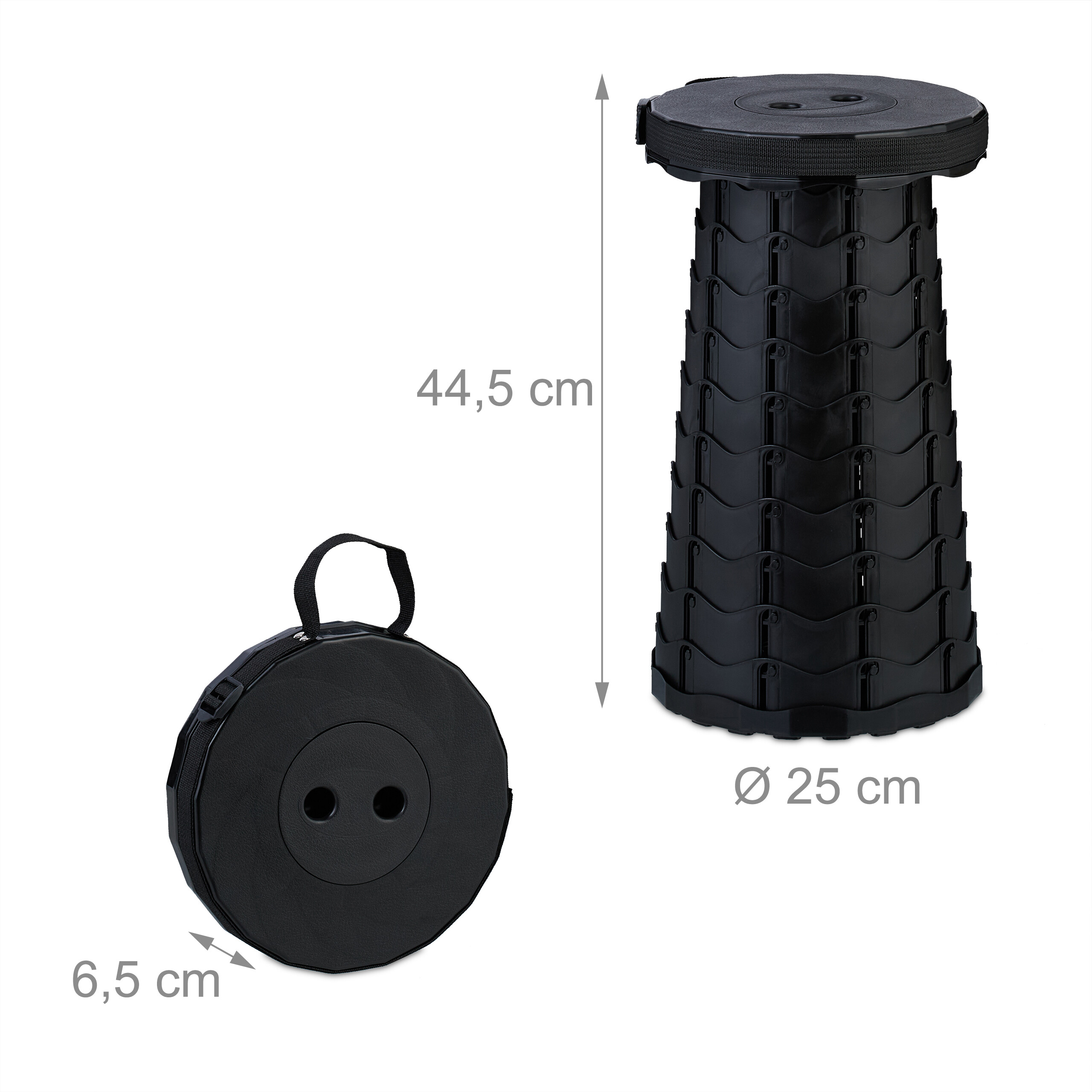 Teleskophocker Teleskopstuhl Klapphocker Ausziehhocker Campinghocker faltbar - Bild 9 von 45