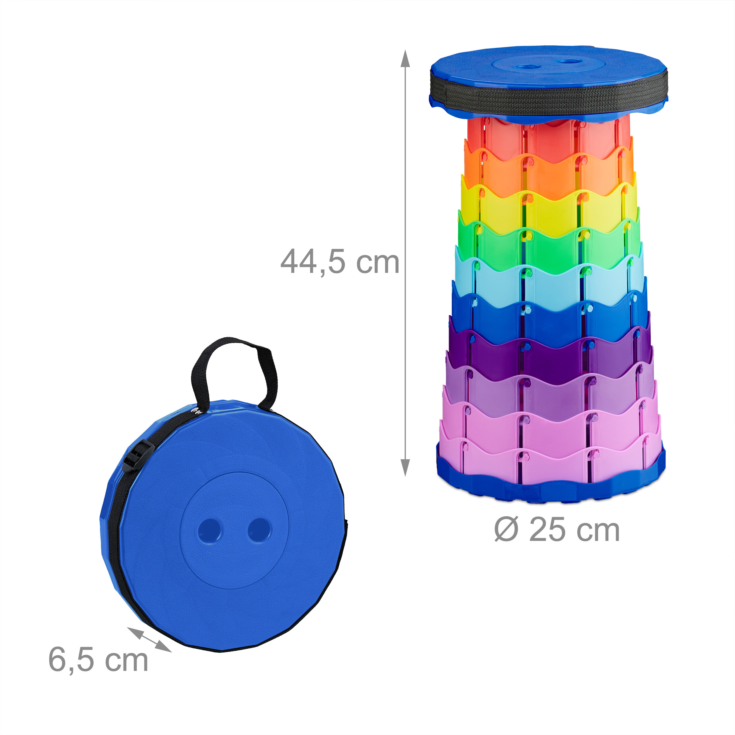 Teleskophocker Teleskopstuhl Klapphocker Ausziehhocker Campinghocker faltbar - Bild 33 von 45