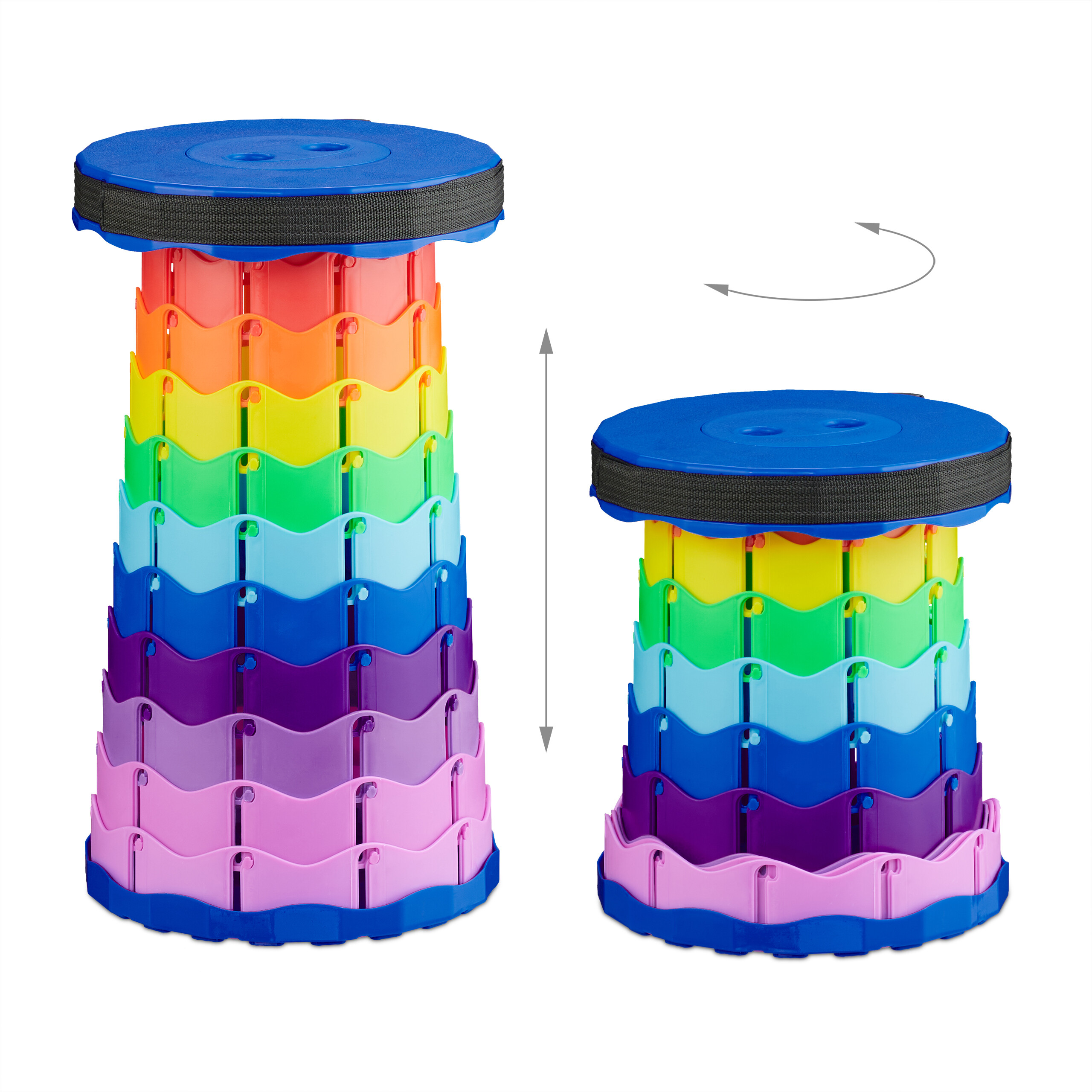 Teleskophocker Teleskopstuhl Klapphocker Ausziehhocker Campinghocker faltbar - Bild 34 von 45