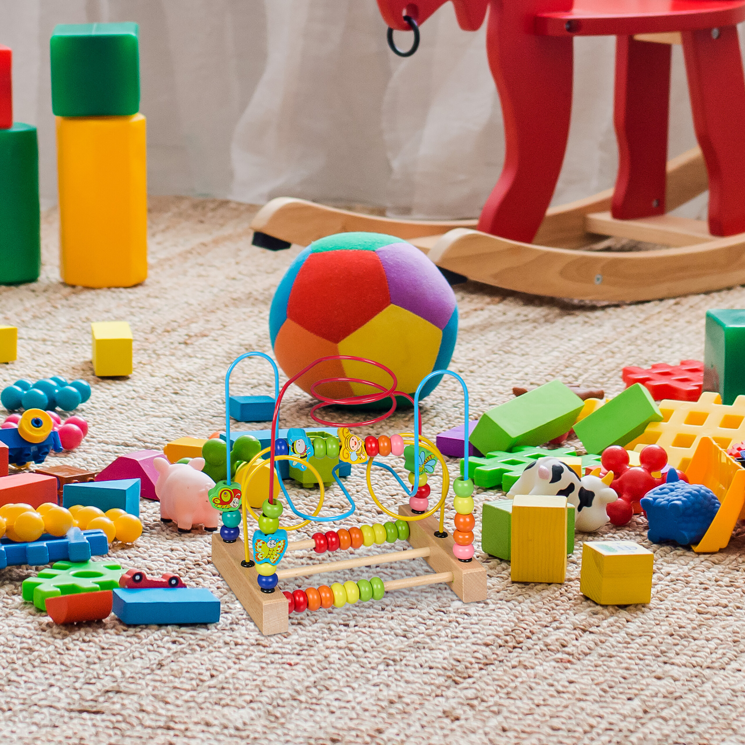 Motorikschleife Motorikspielzeug Holzspielzeug Holzmotorikspielzeug Kinder Holz - Bild 7 von 24