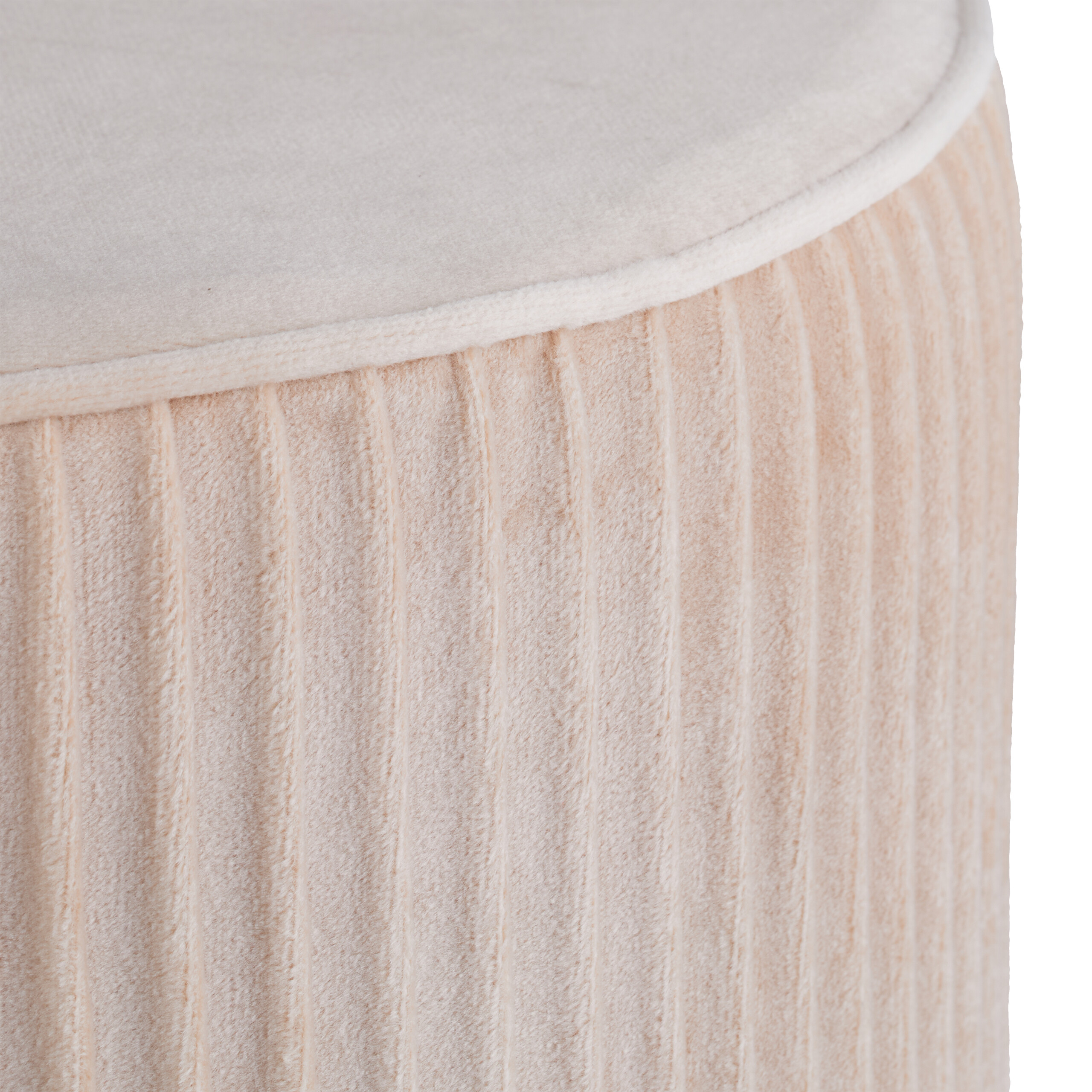 Stool Make-up Pouf Upholstered Seat Velvet Ottoman Side Table Footrest Legs - Picture 7 of 14