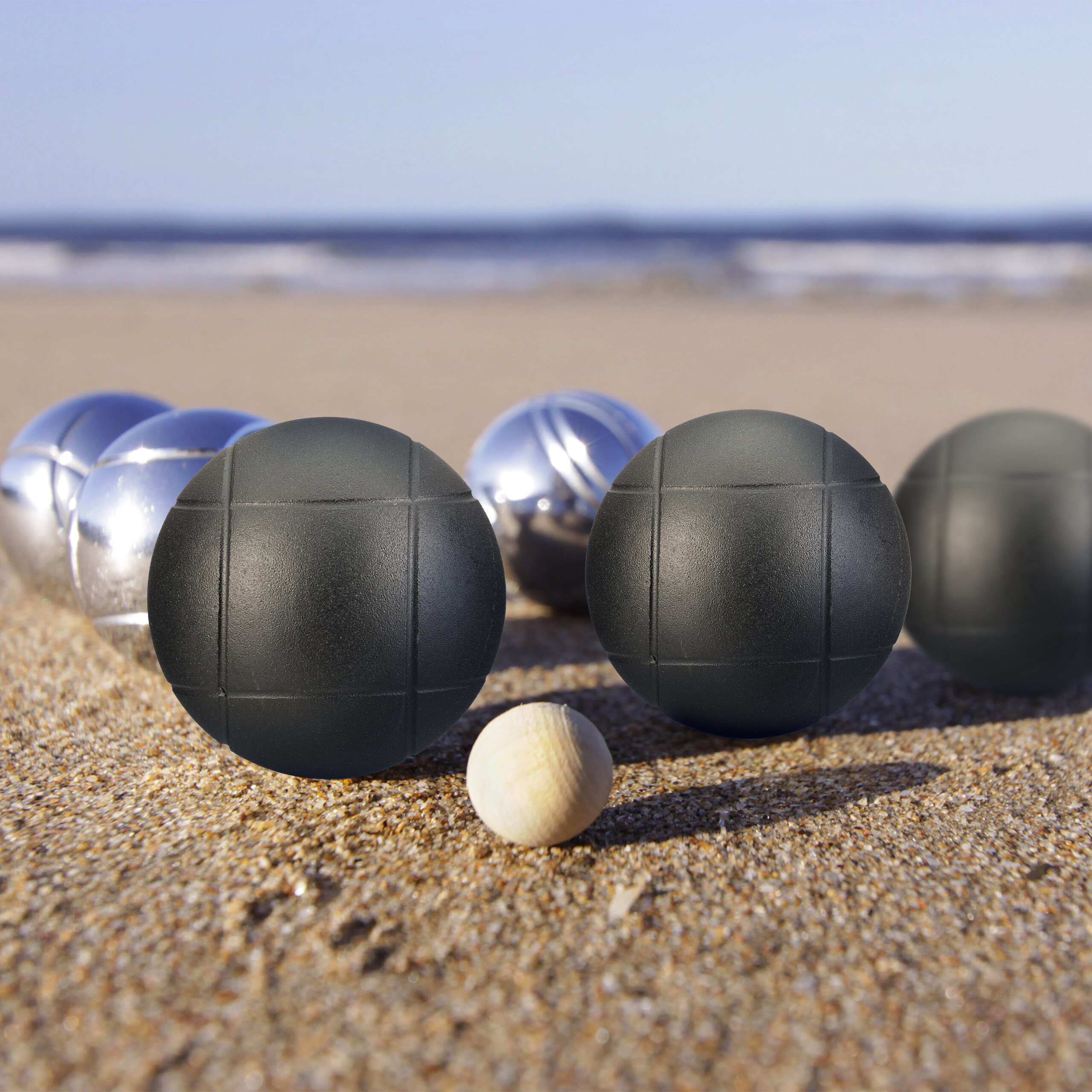 Boule Kugeln Boßelkugeln Petanque Wurfspiel Strandspiele Kegelspiel 6er Set - Bild 2 von 7
