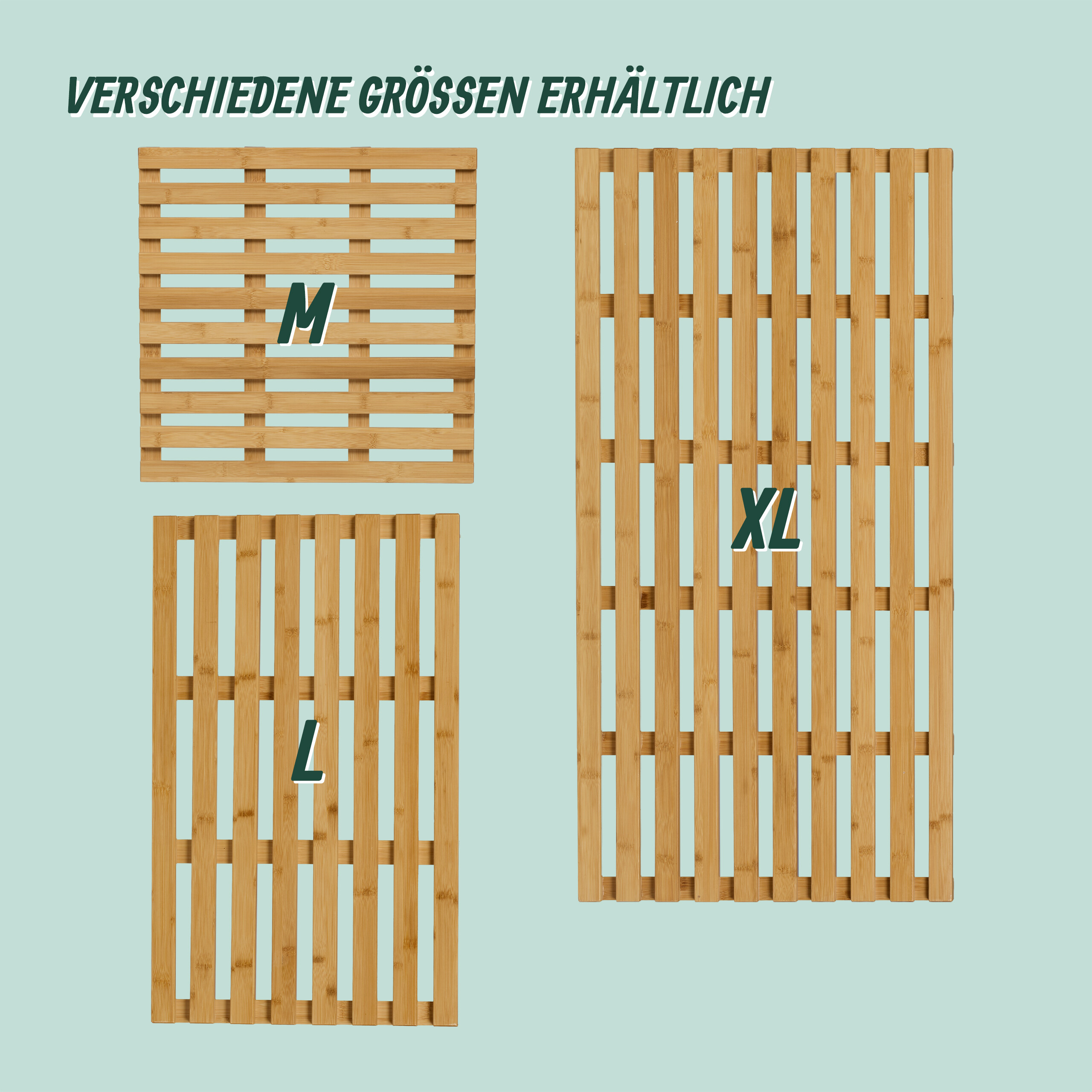 Bambus Badematte Duschmatte Bambusmatte Sauna Bodenrost Badvorleger Duschrost